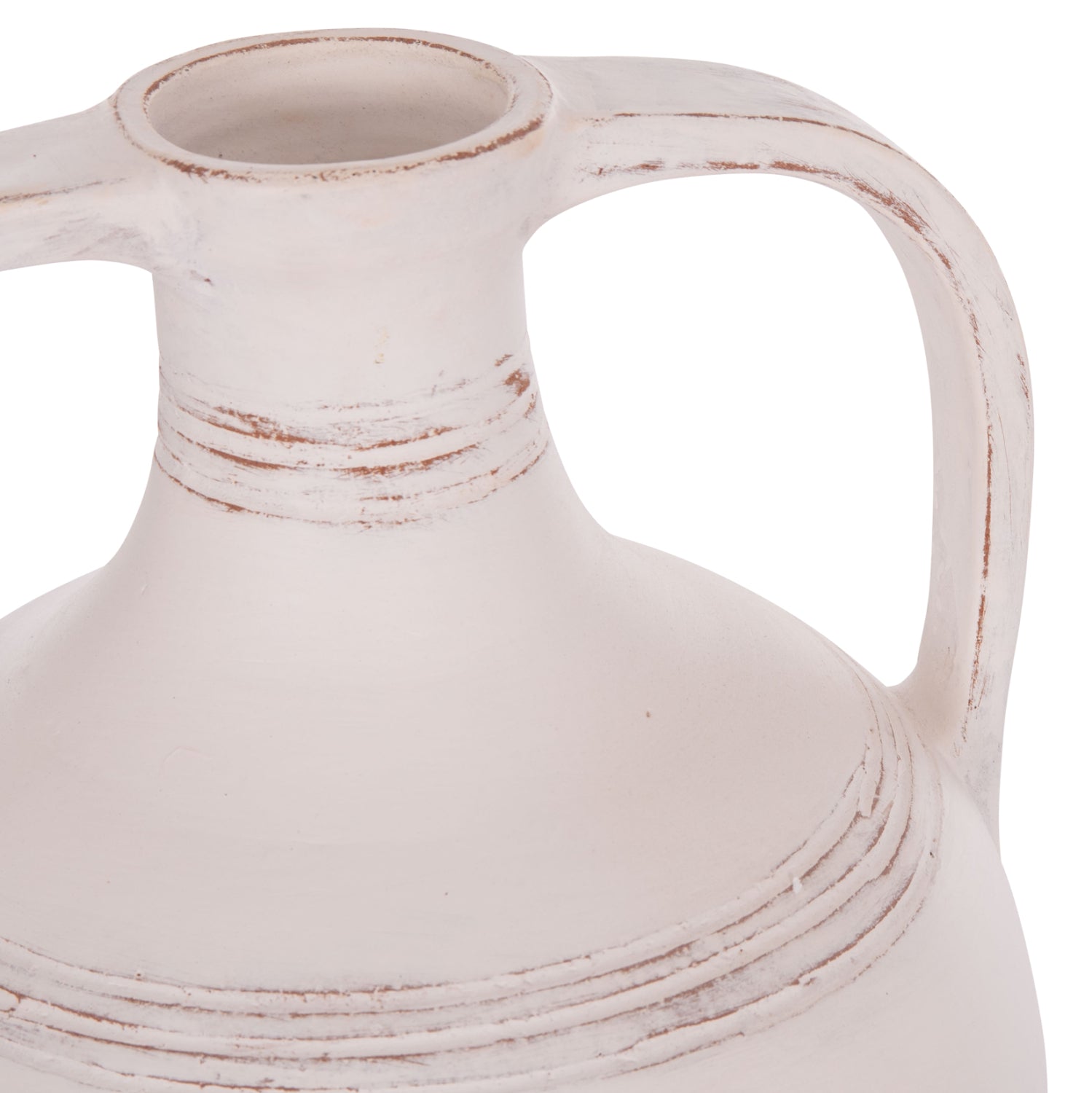 Декоративна амфора FEAX бял теракота--35х35х48см.