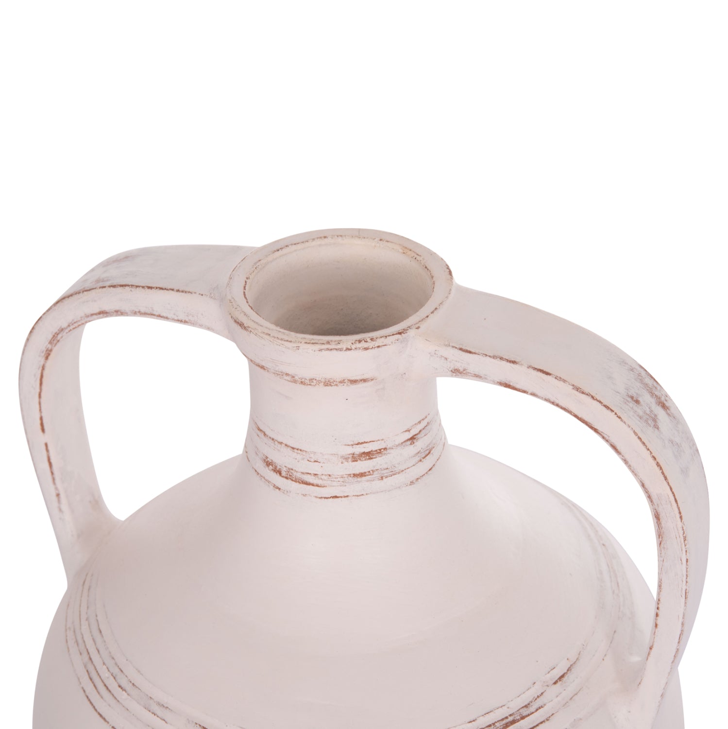 Декоративна амфора FEAX бял теракота--35х35х48см.