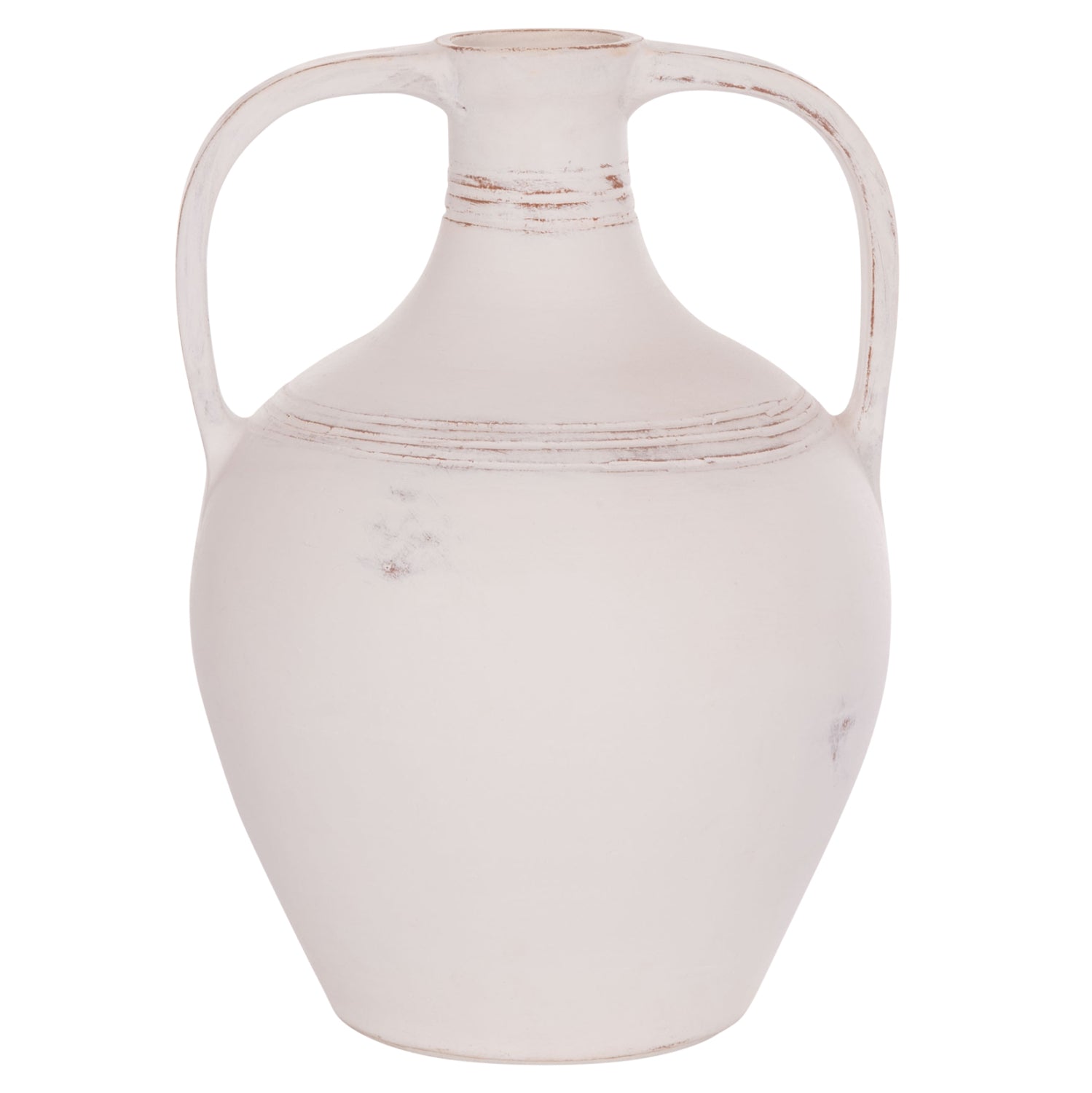 Декоративна амфора FEAX бял теракота--35х35х48см.