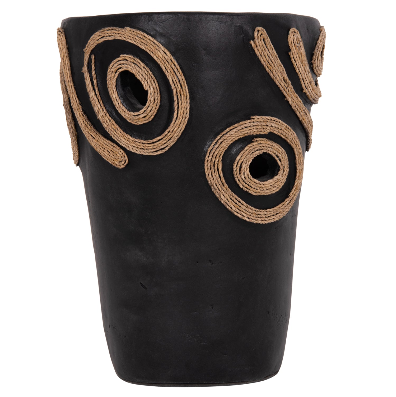 Декоративна ваза за маса DEAN теракота в черно-ф19x25cm.