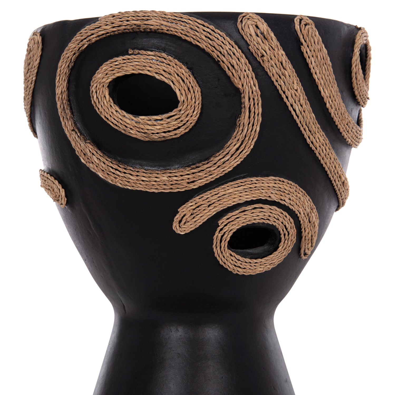 Декоративна ваза за маса Dean теракота в черно-ф23x29cm.