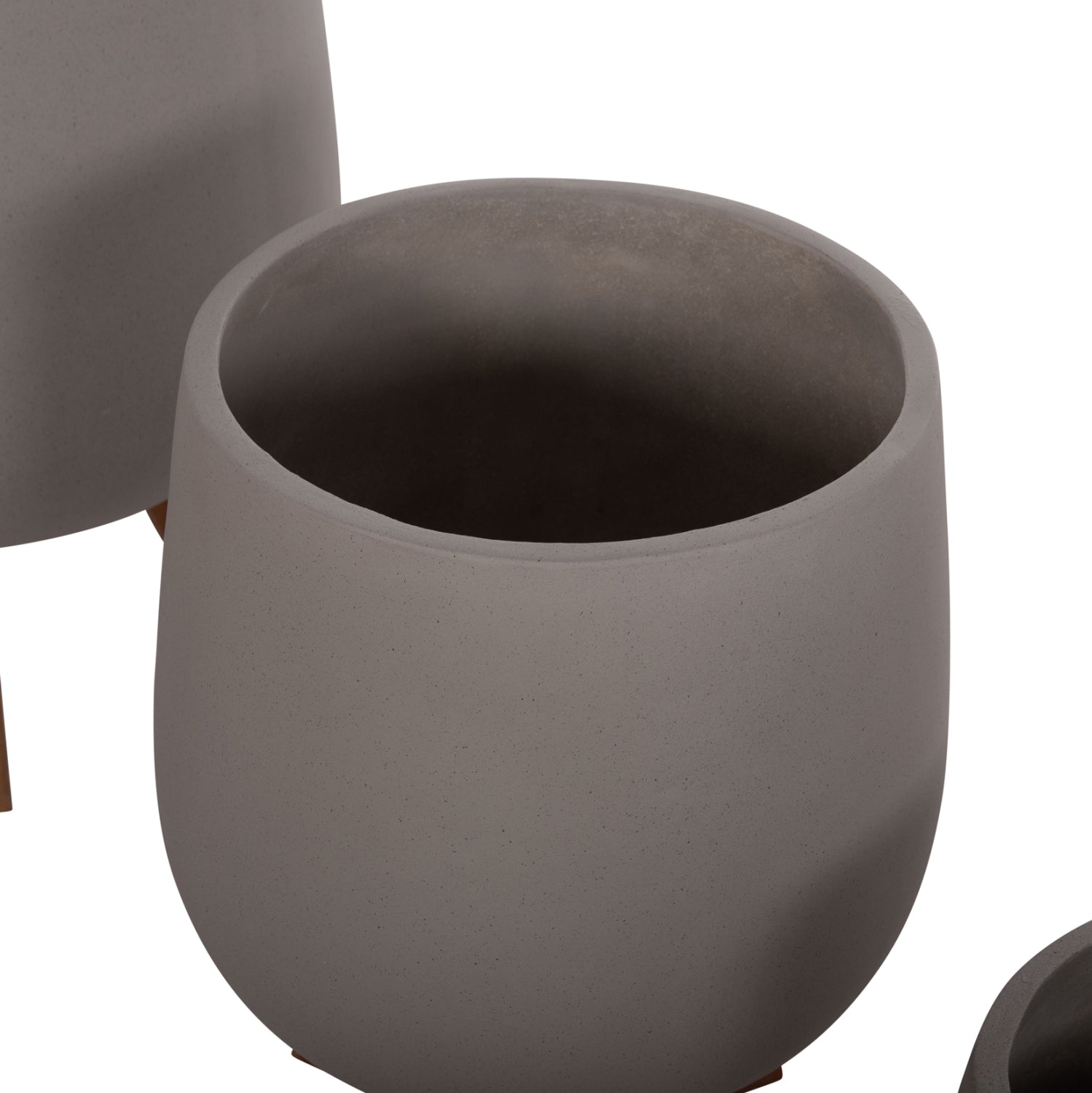 Комплект 3саксий с дървени основи TRYLL фибро цимент-сив