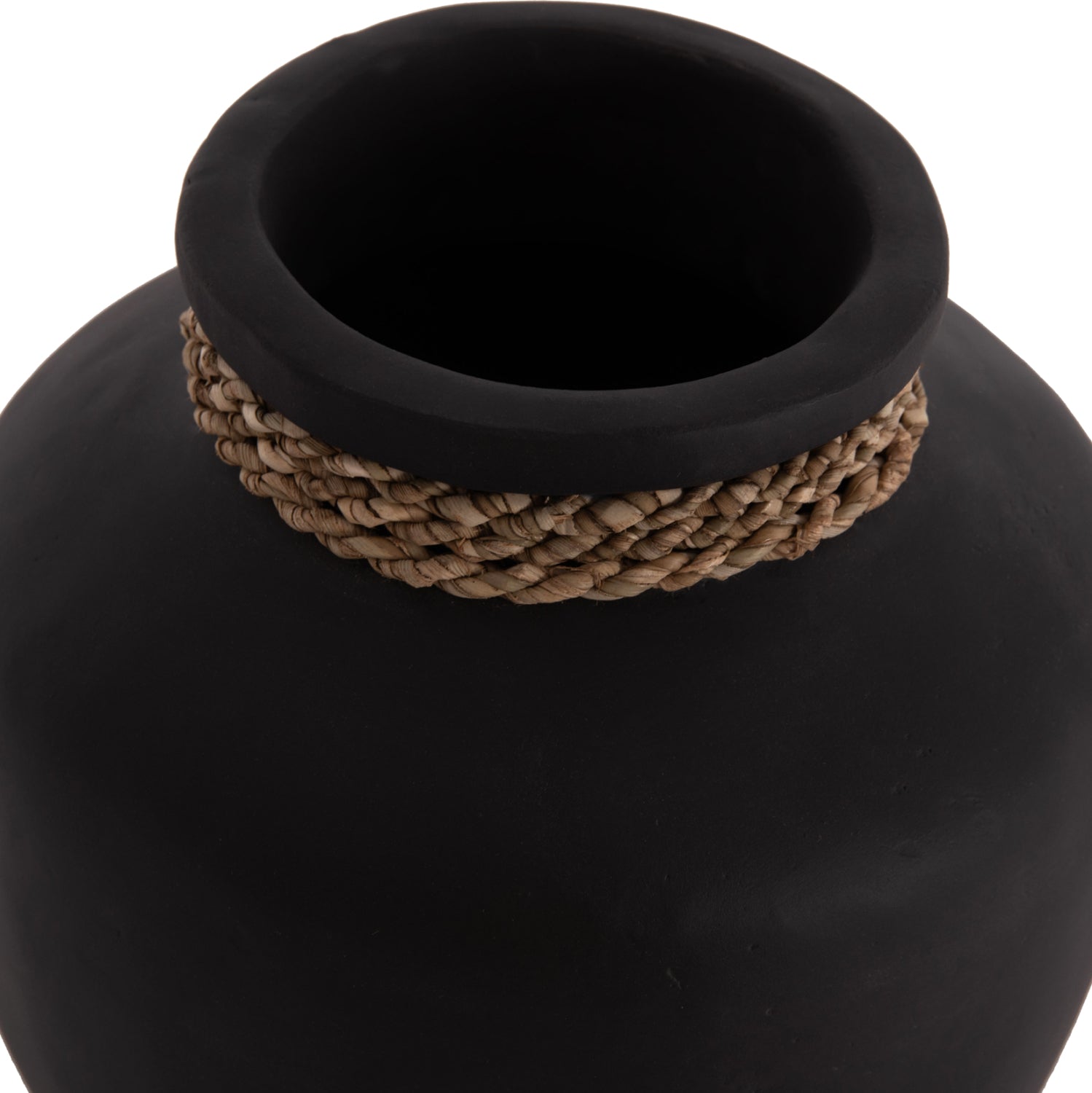 Декоративна  ваза теракота CAMMER в черно-ф22x20cm.