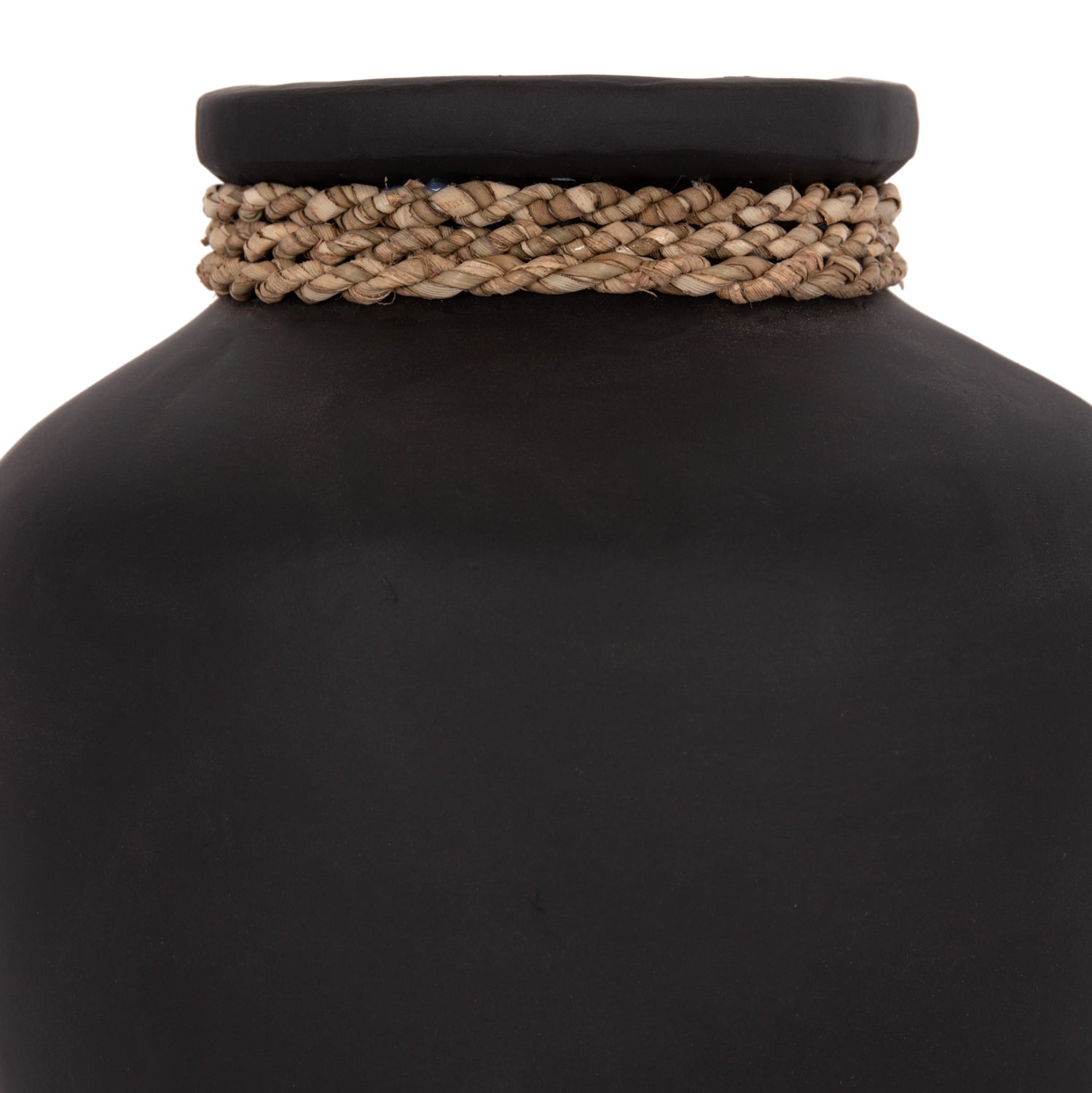 Декоративна  ваза теракота CAMMER в черно-ф22x20cm.