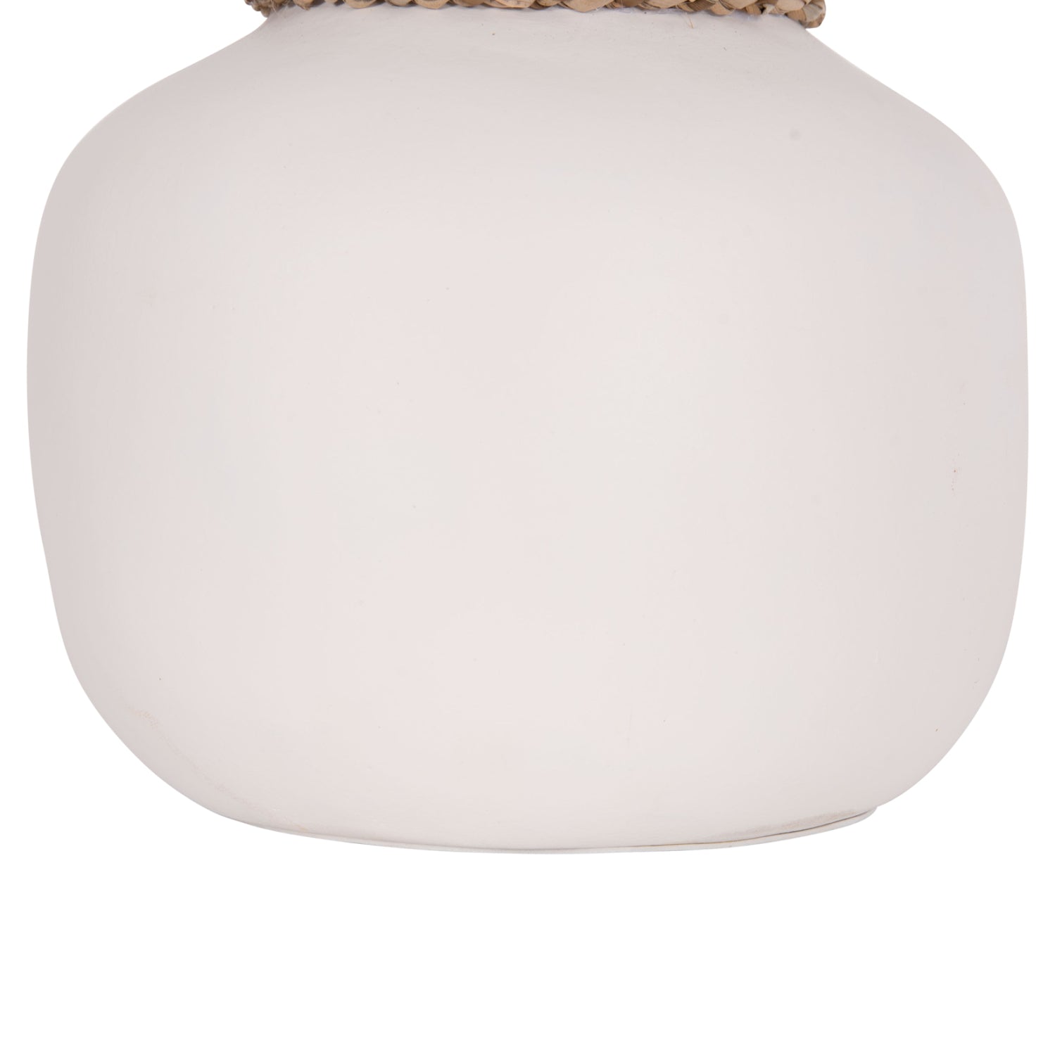 Декоративна  ваза CAMMER теракота в бяло-ф22x20cм