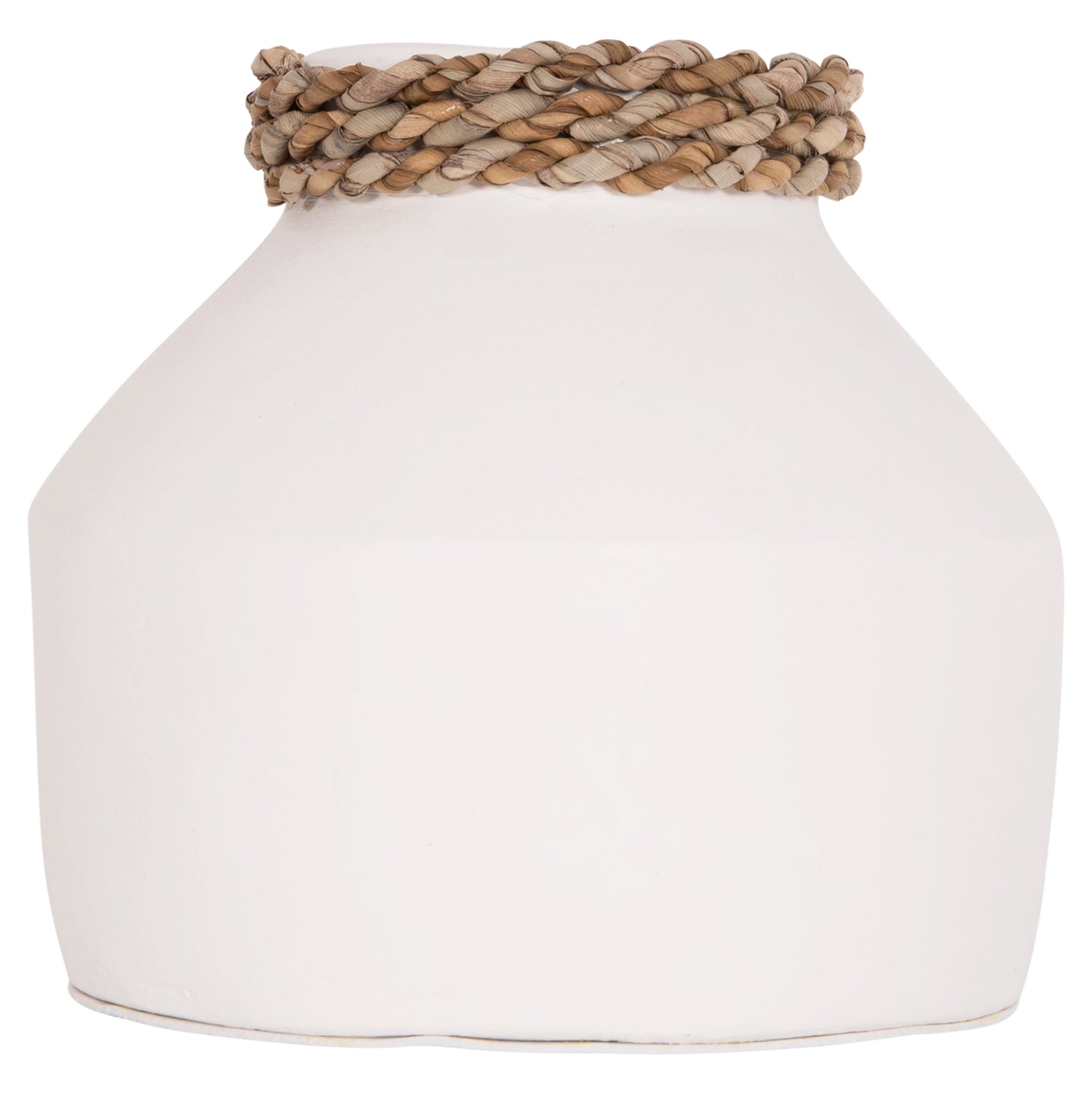 Декоративна  ваза теракота CAMMER в бяло-ф16x15cm.