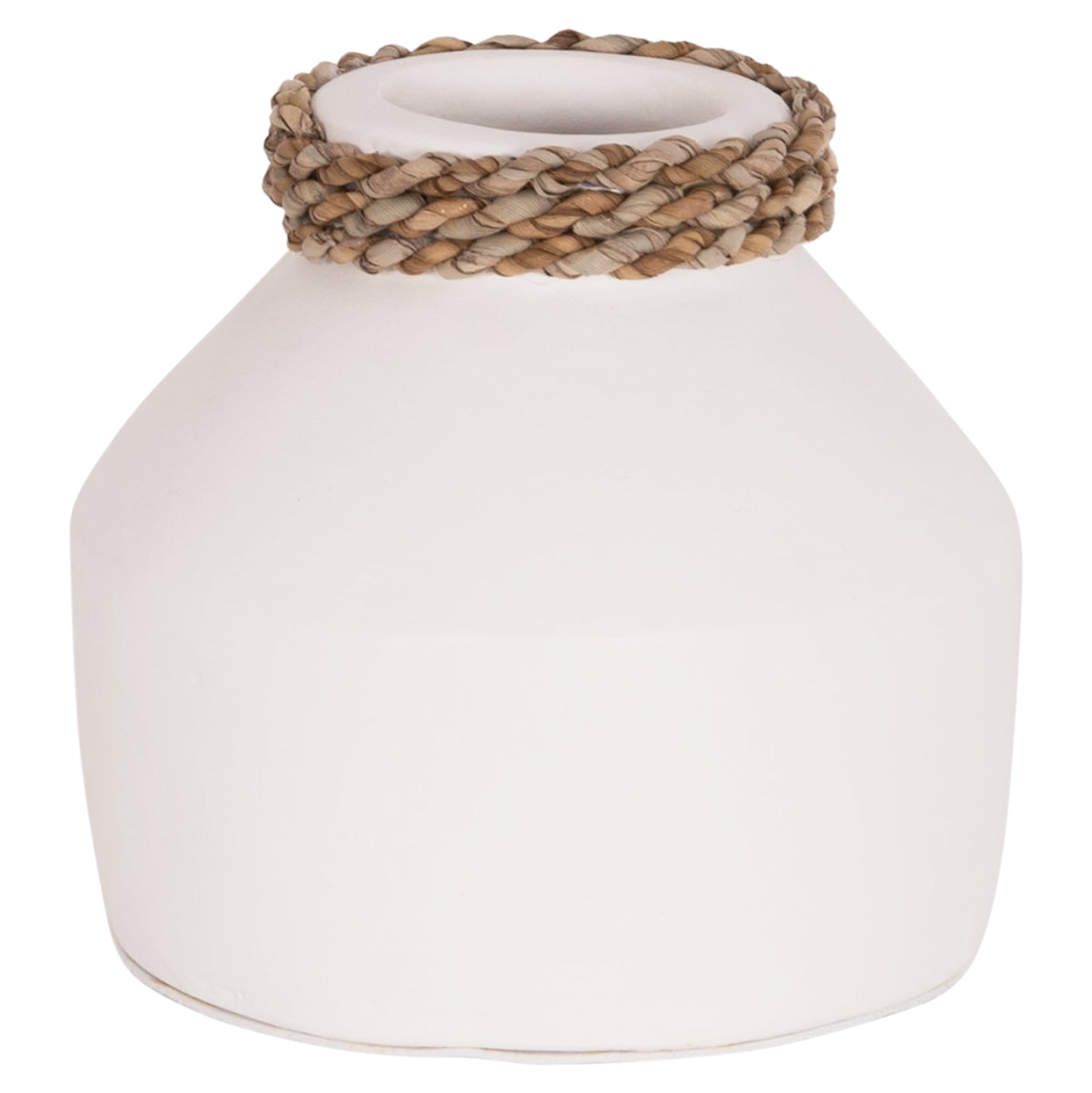 Декоративна  ваза теракота CAMMER в бяло-ф16x15cm.