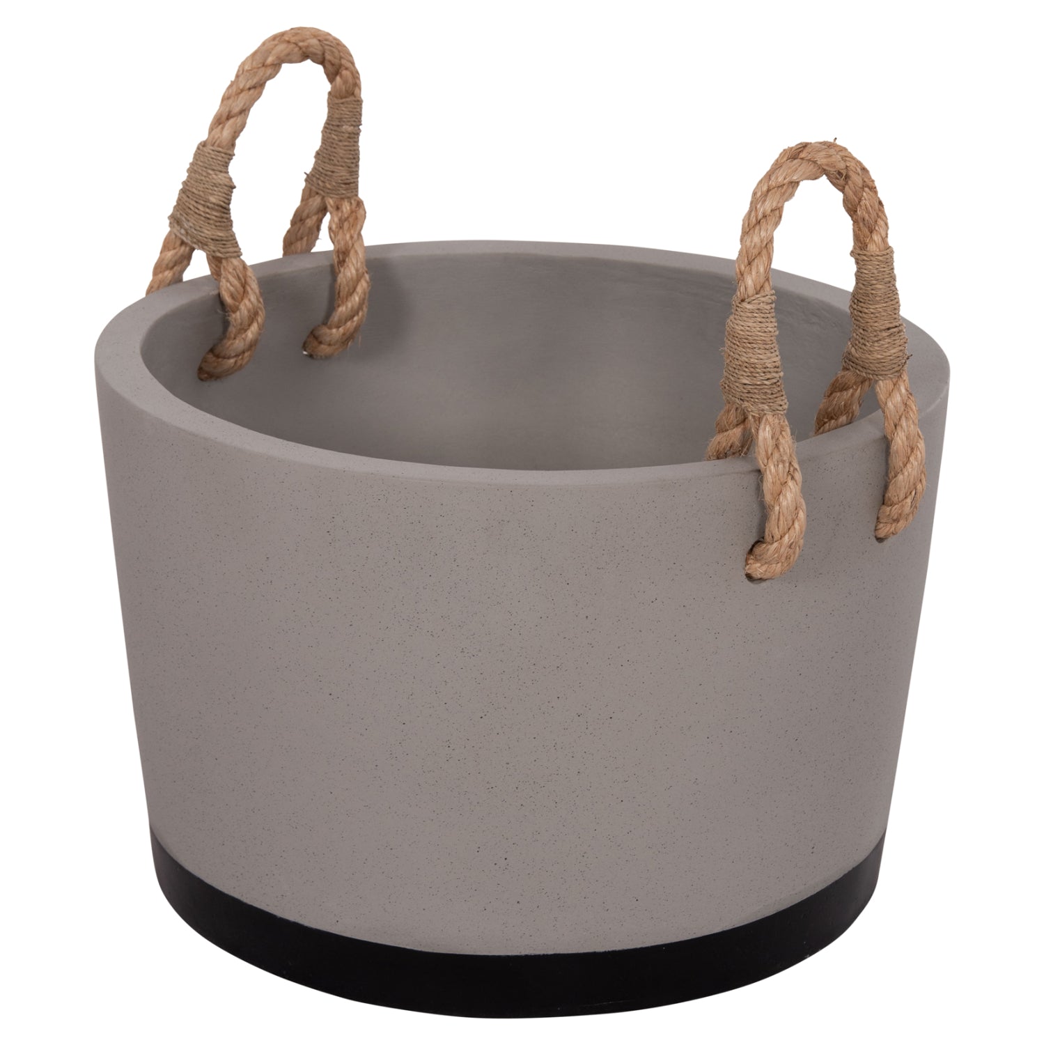 Саксия за вътрешна употреба TRYLL фибро цимент с въже ф40x25.5cm.