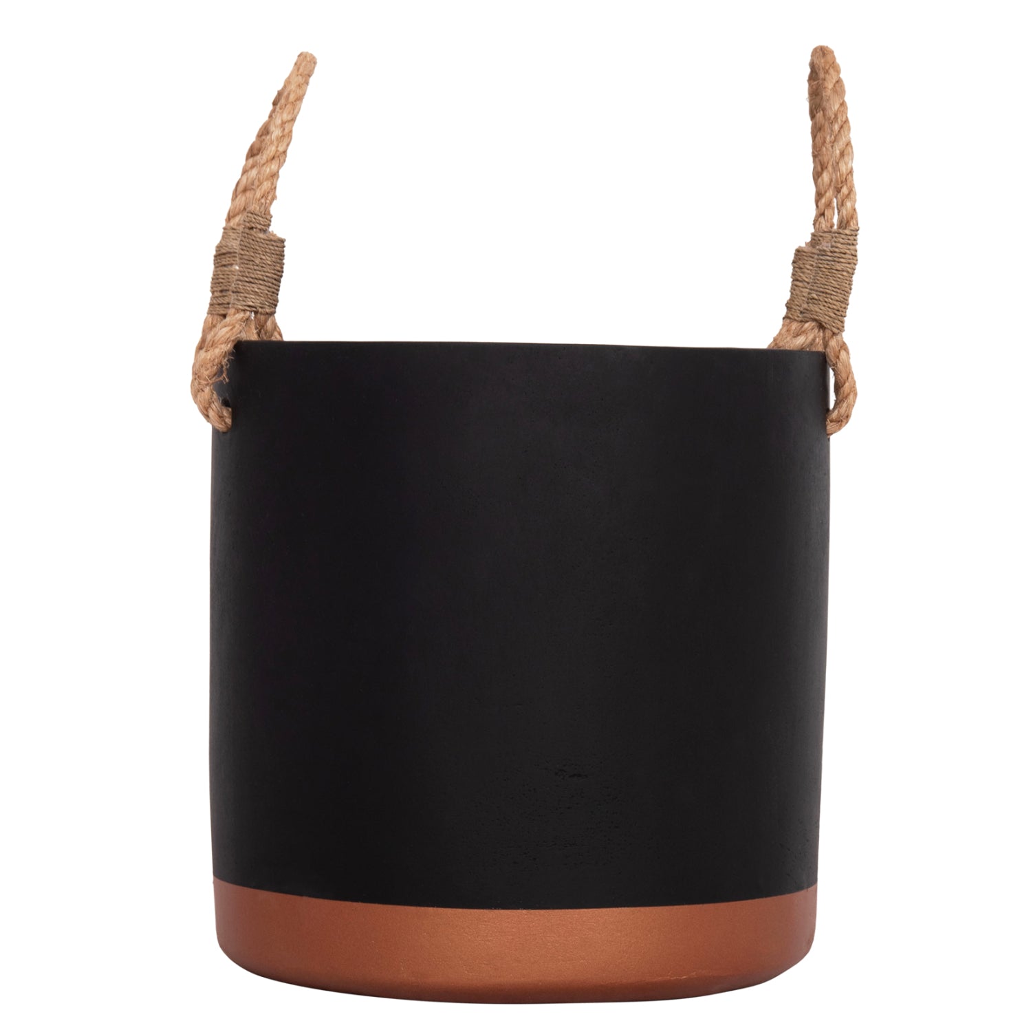 Саксия за вътрешна употреба TRYLL фибро цимент с въже ф31x31cm.