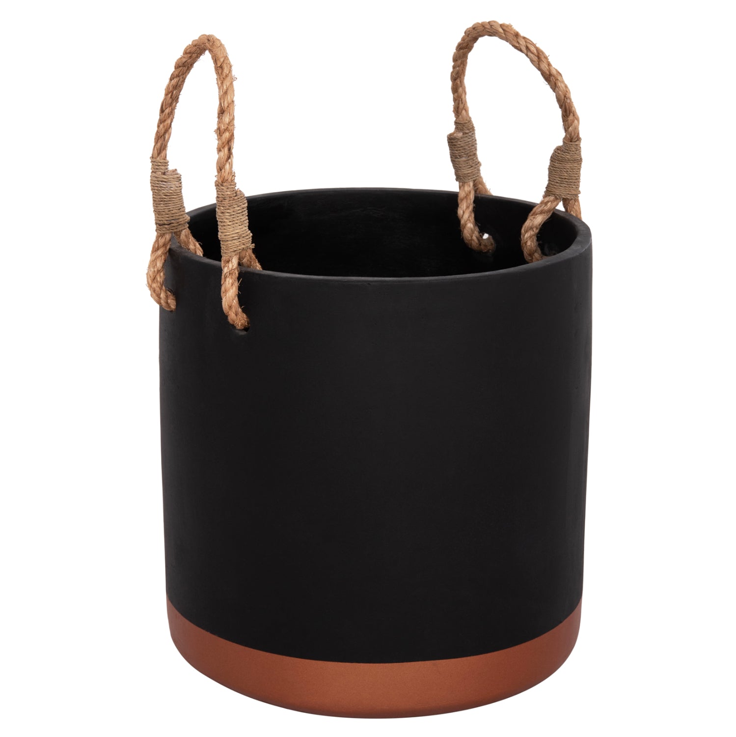 Саксия за вътрешна употреба TRYLL фибро цимент с въже ф31x31cm.