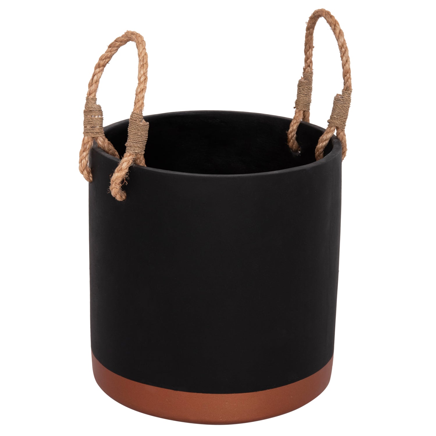 Саксия за вътрешна употреба TRYLL фибро цимент с въже ф31x31cm.