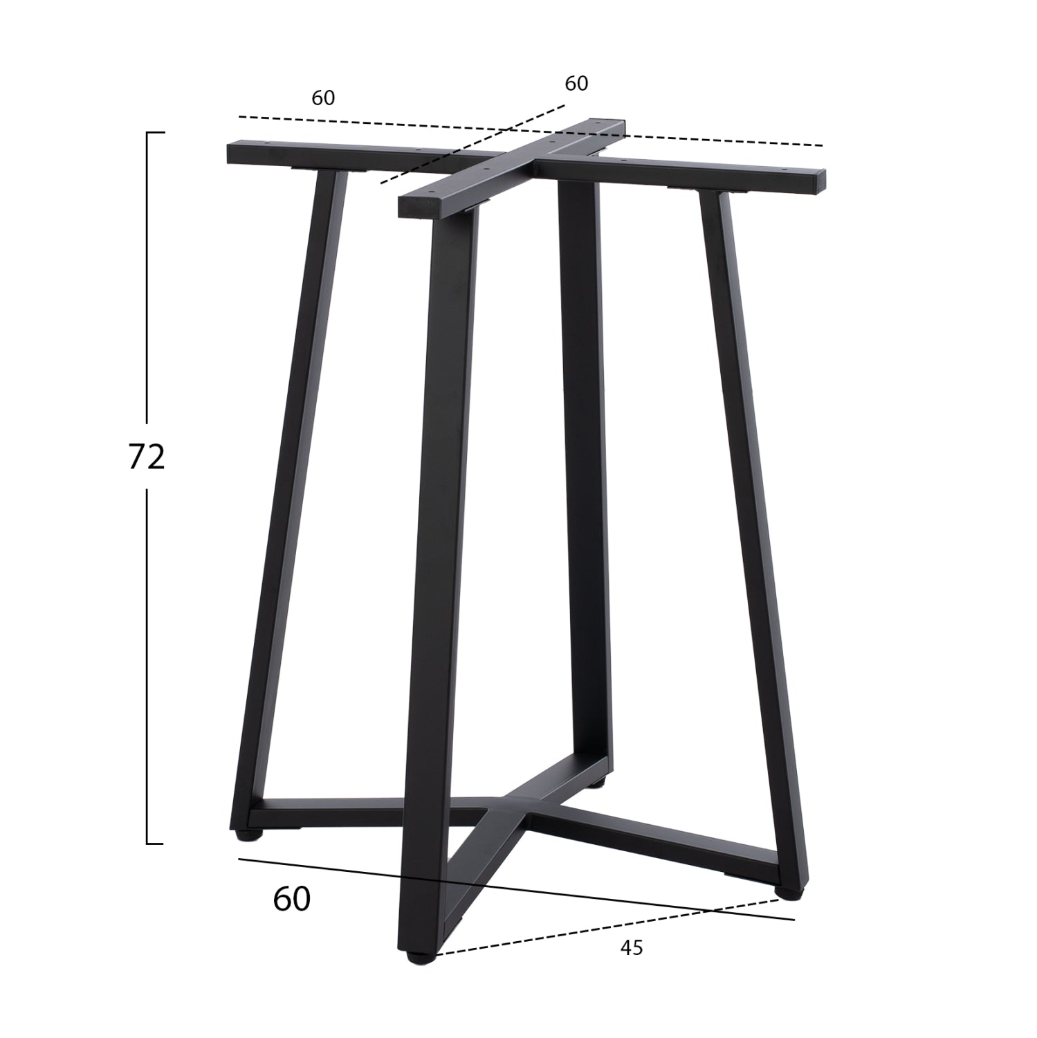 Основа  60x60x72 -черен цвят-470.01