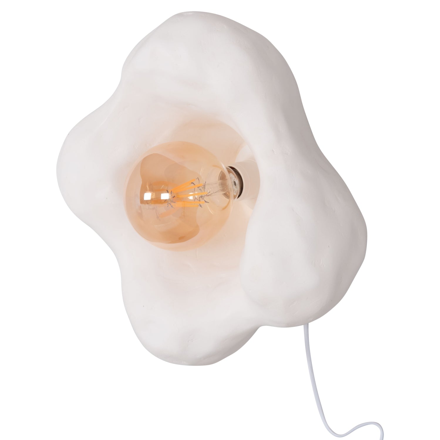 Стенен аплик Luxon от фиброцимент в бяло 28x15x28всм.