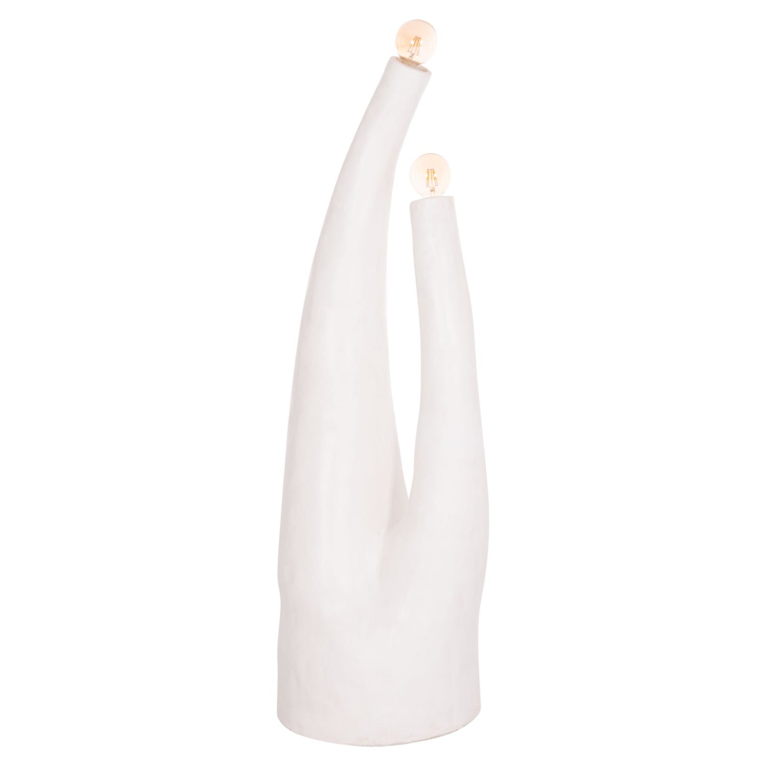 Декоративна подова светлина tusken фибр цимент-бяла 50x43x145см