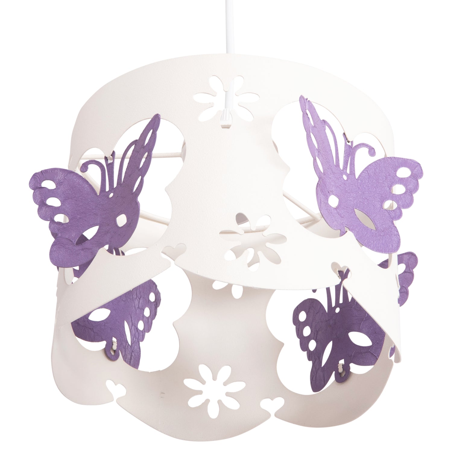 Детска лампа Лептър цвят бял-лилав ф23x70см