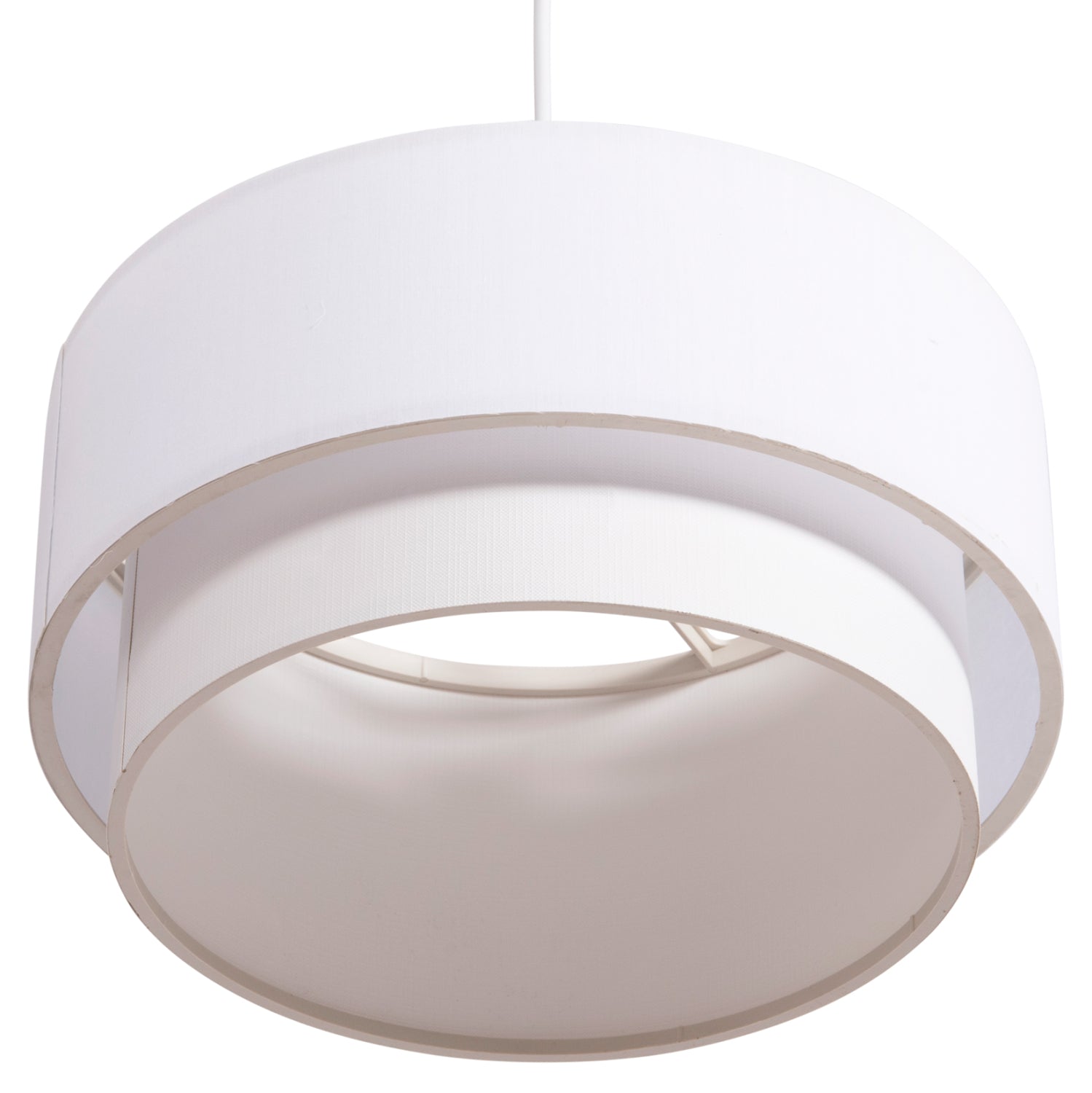 Цилиндричен плафон kriks pvc в бяло φ30x70ηcm