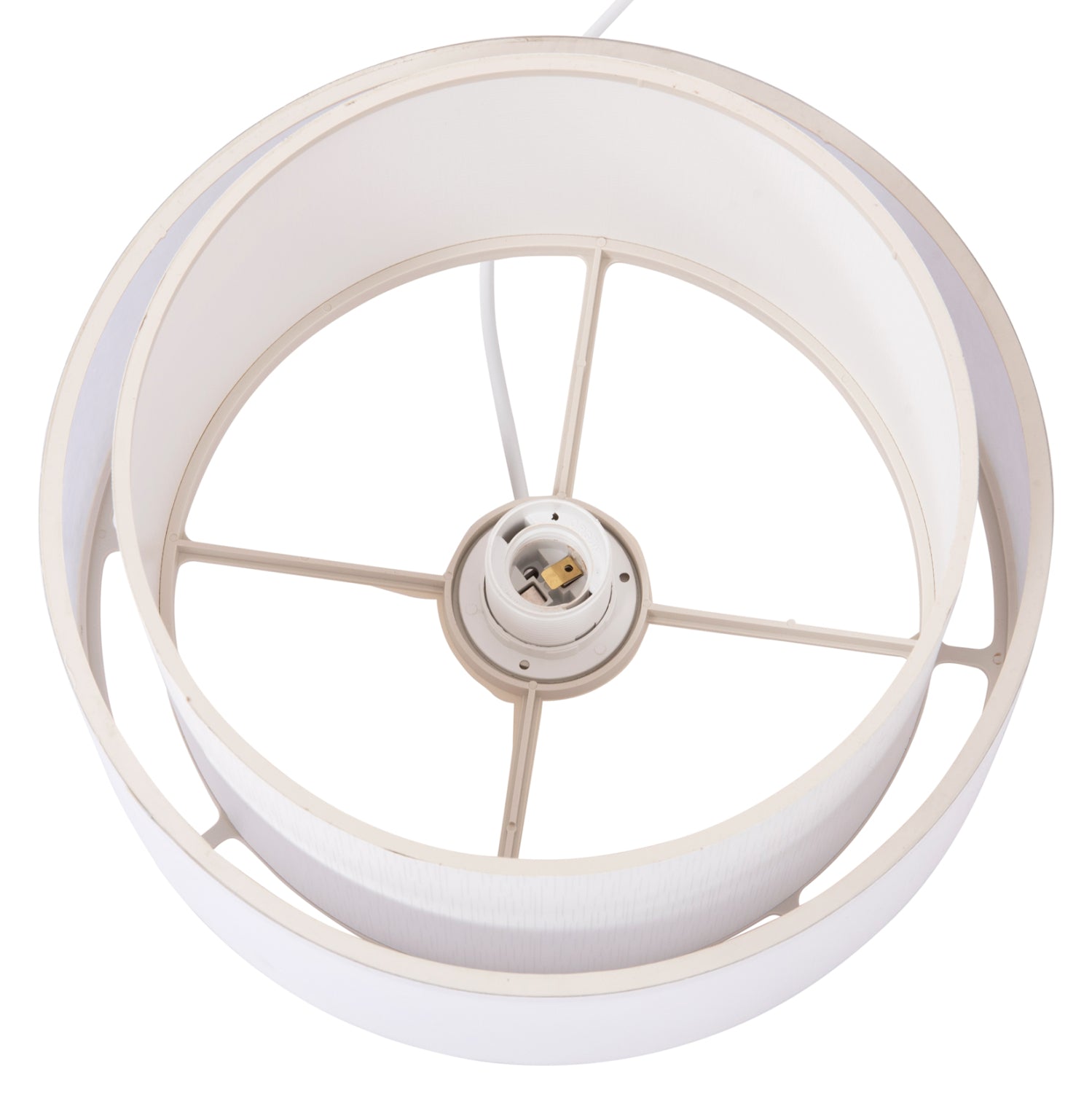 Цилиндричен плафон kriks pvc в бяло φ30x70ηcm