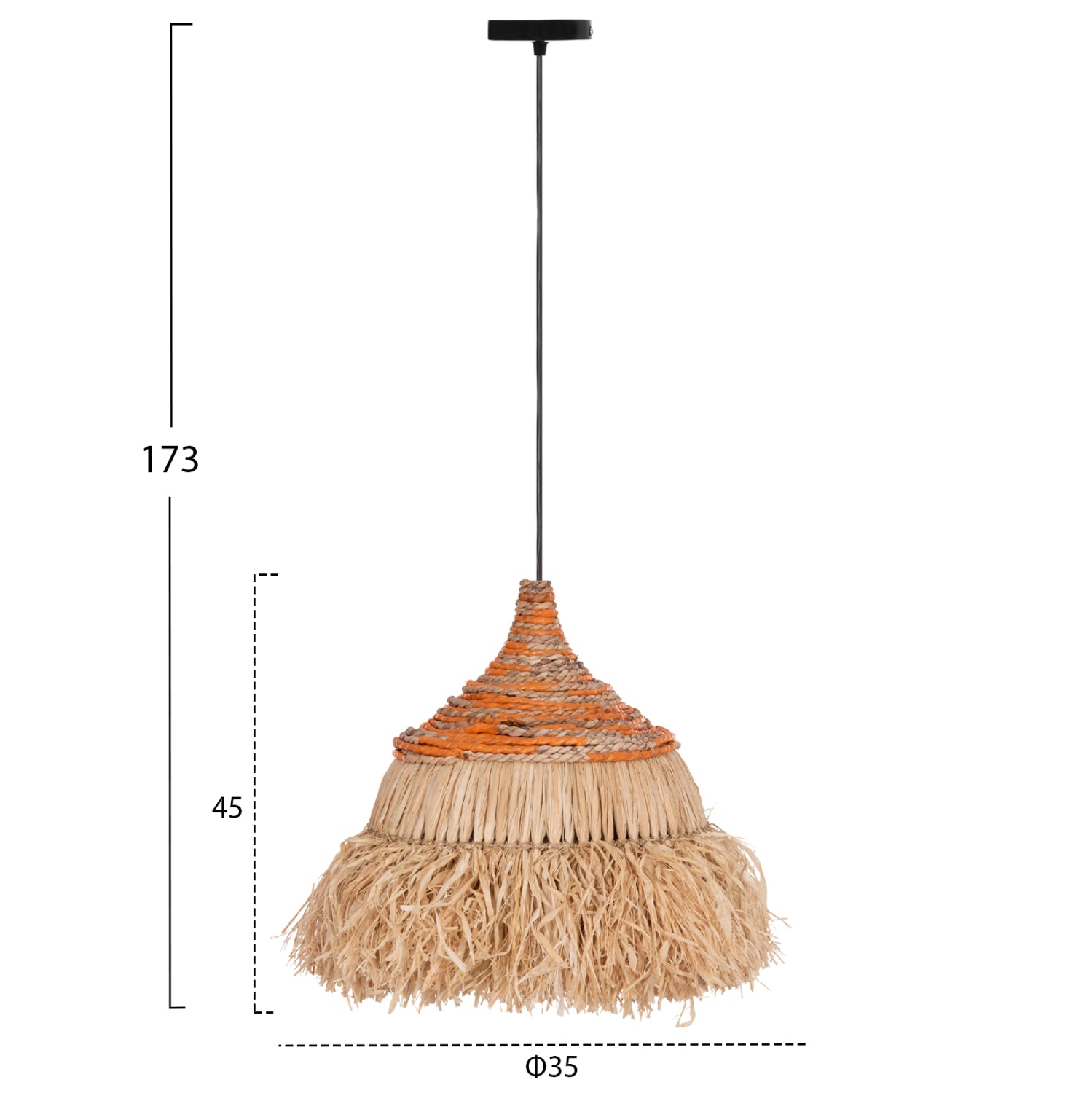 Таванна лампа 4714 естествен цвят  ф35