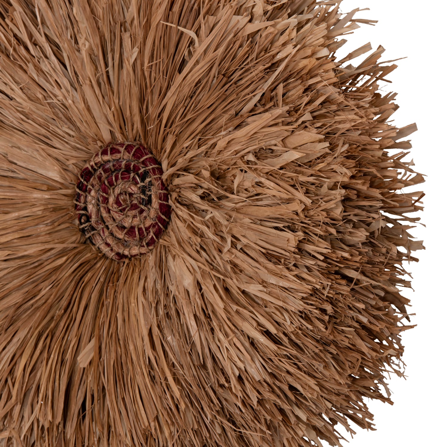 Кръгла стенна декоративна плоча от натурални сизалови влакна  φ60см