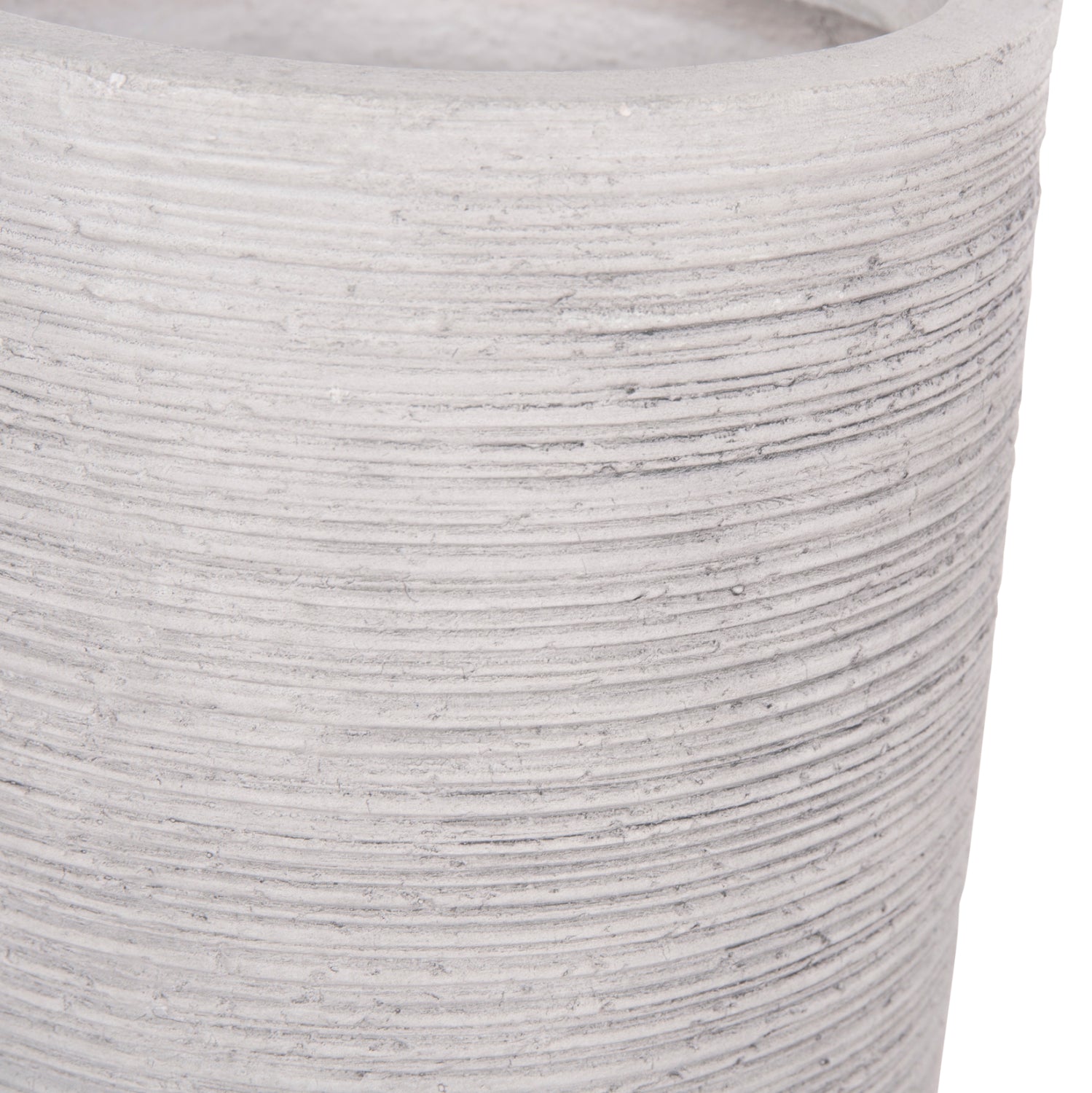 Комплект от 3 цилиндрични саксии,  - цвят цимент φ42x78hcm