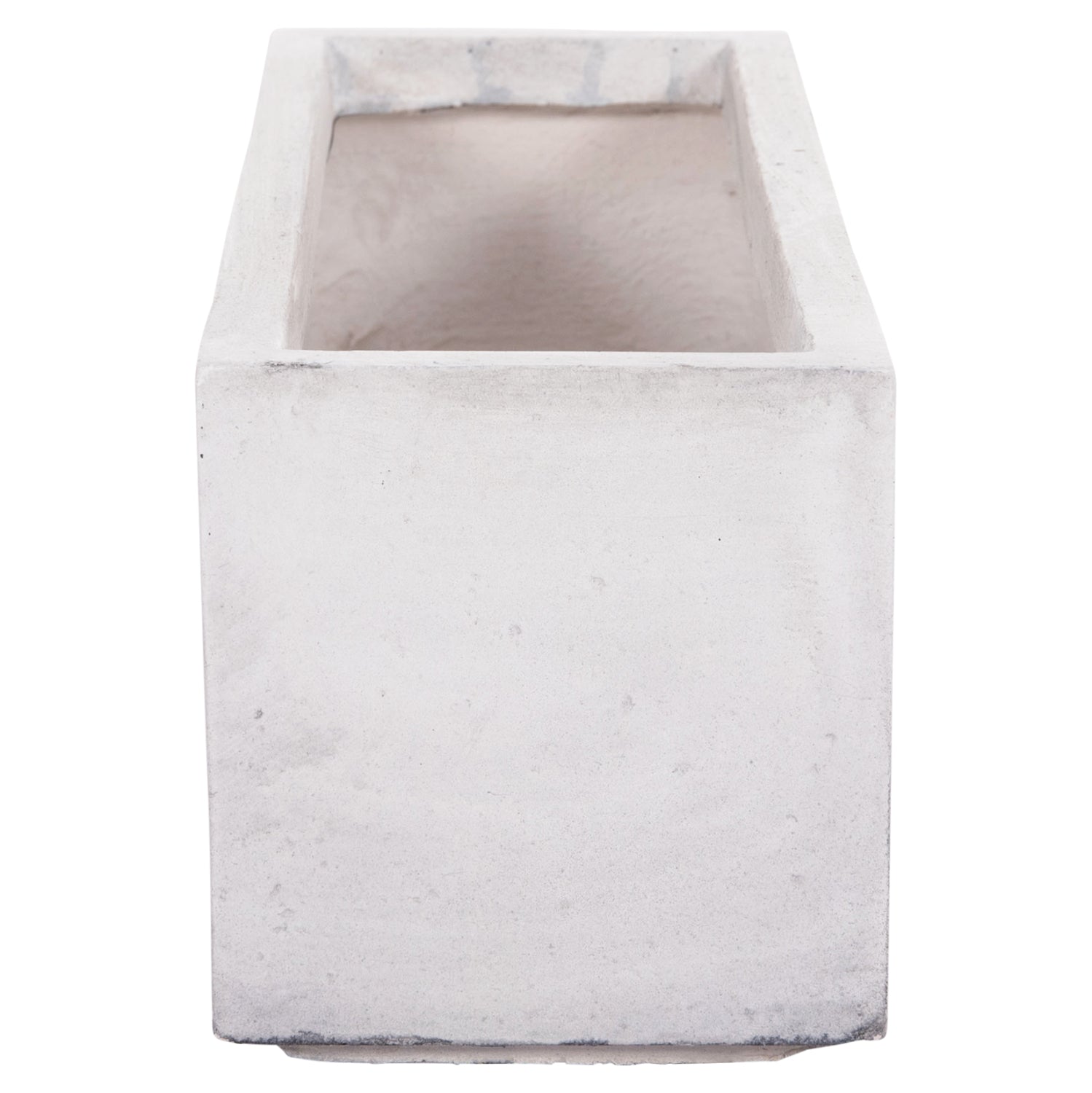 Комплект от 3 бр. правоъгълни градинарски саксий сив цимент 81x30x30см.