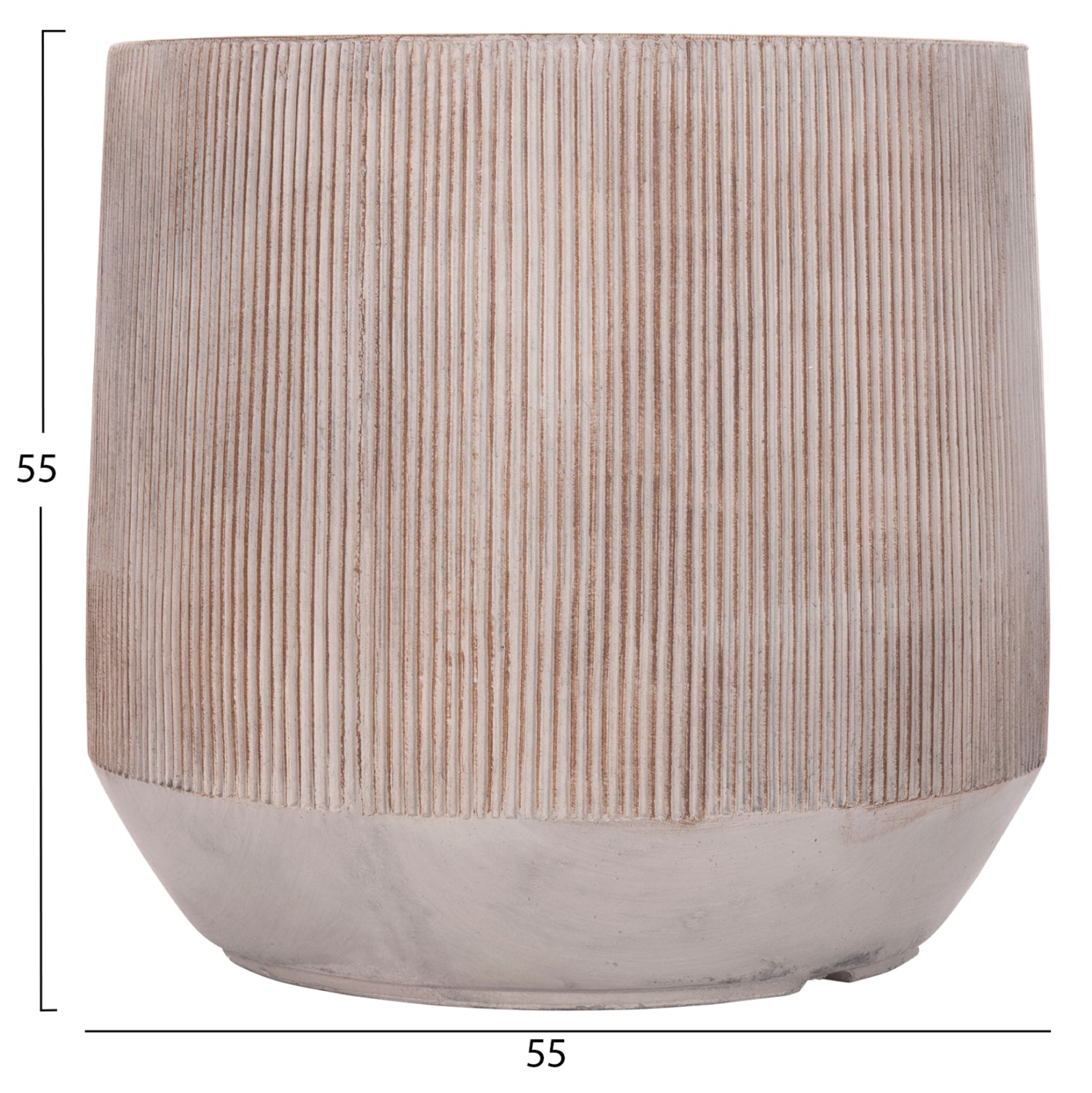 Комплект от 3 бр. кръгли  GARDENER серия фиброглина-цимент цвят φ55x55h