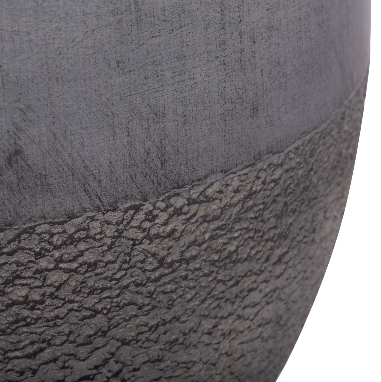 Комплект от 3 саксии за цветя GARDENER от  фиброглина - в тъмен циментов цвят φ55x54всм