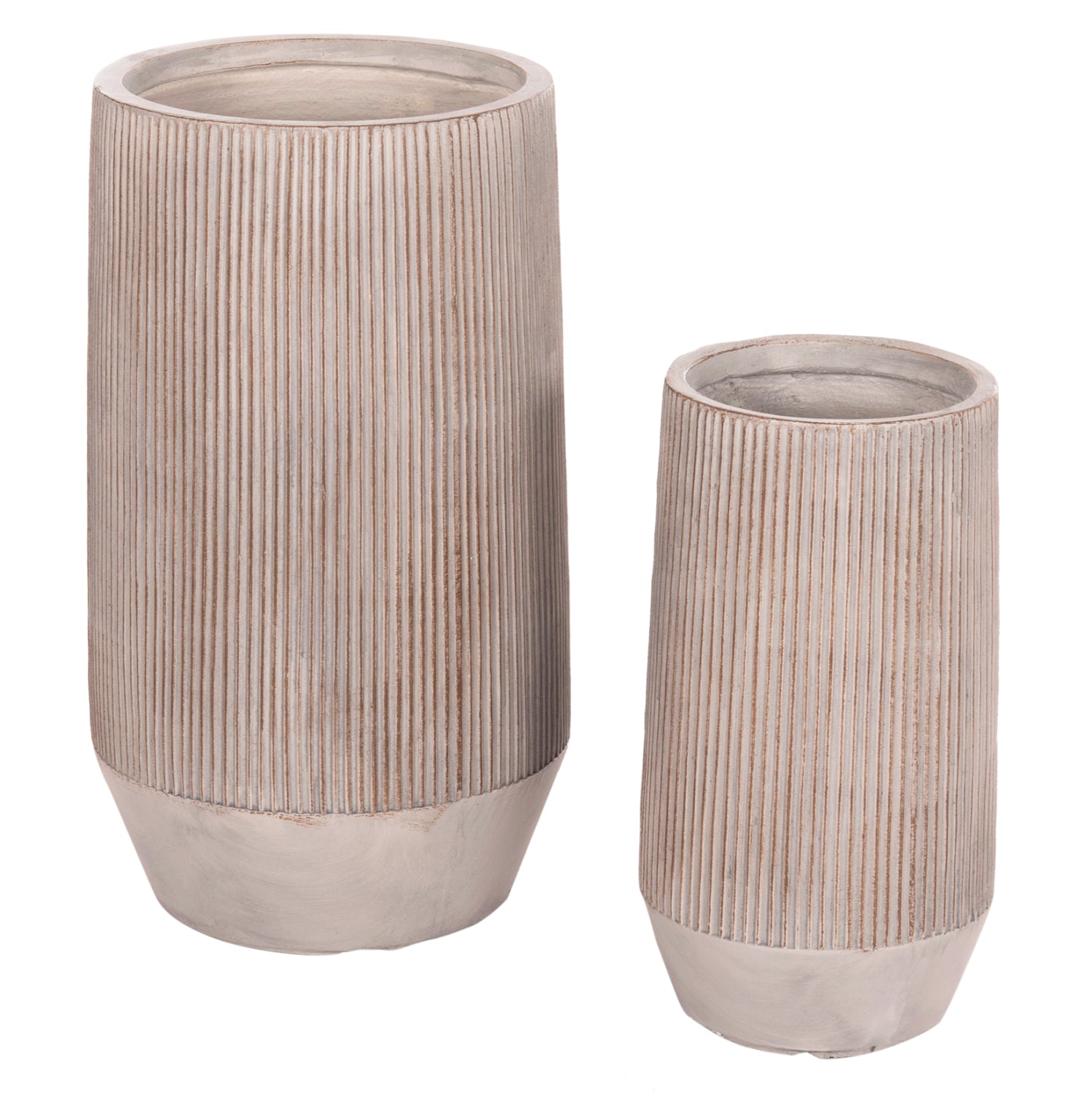 Комплект 2 саксии цвят цимент Φ35x64