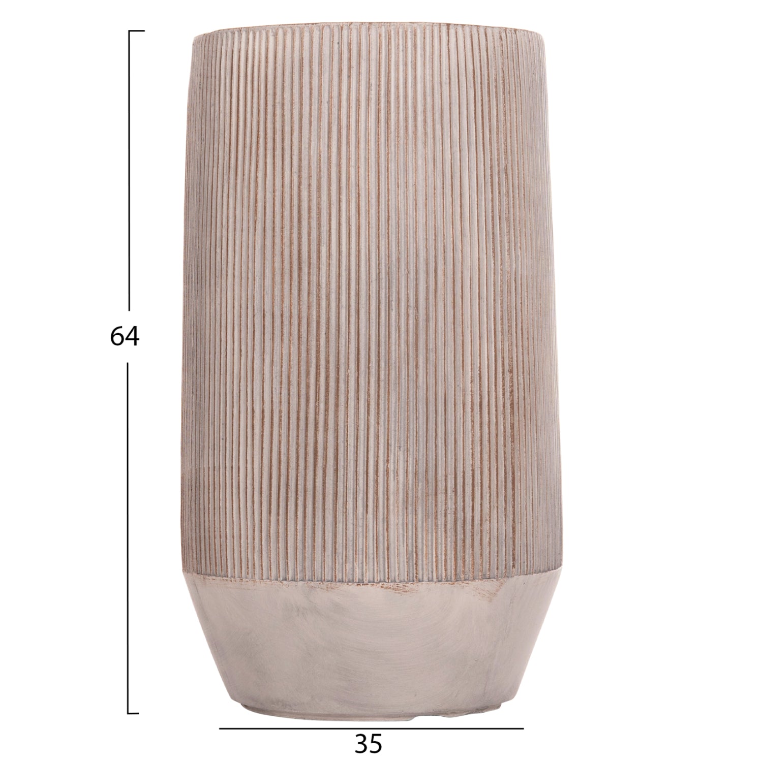 Комплект 2 саксии цвят цимент Φ35x64