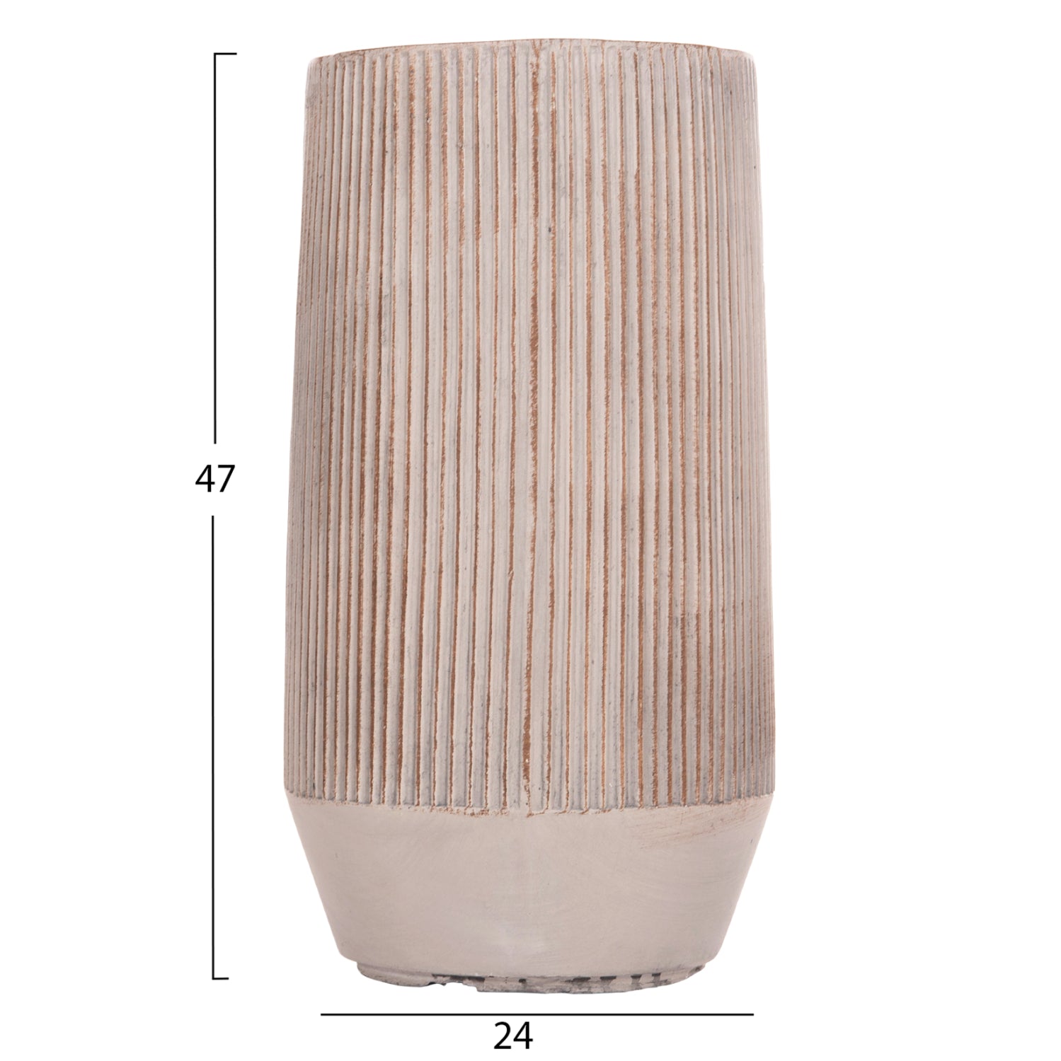 Комплект 2 саксии цвят цимент Φ35x64