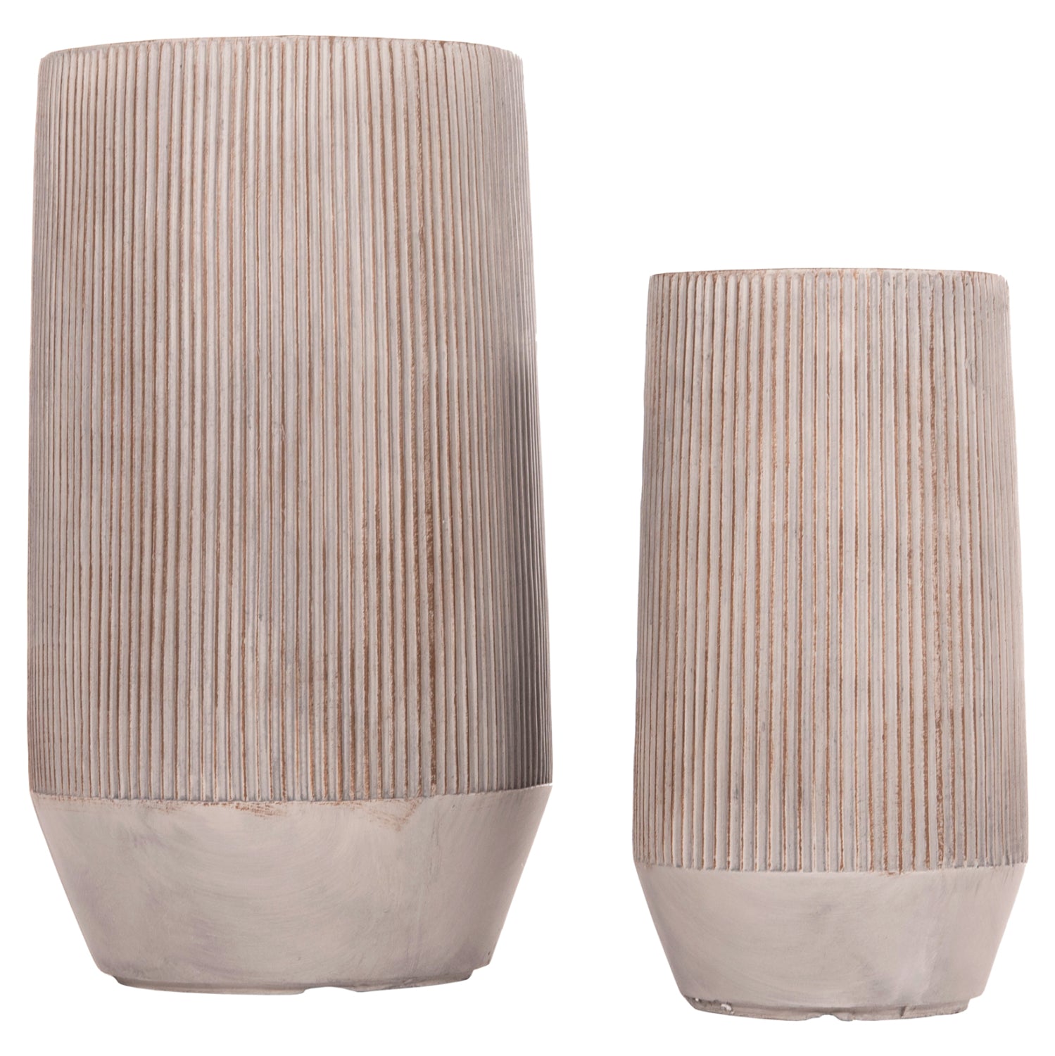 Комплект 2 саксии цвят цимент Φ35x64