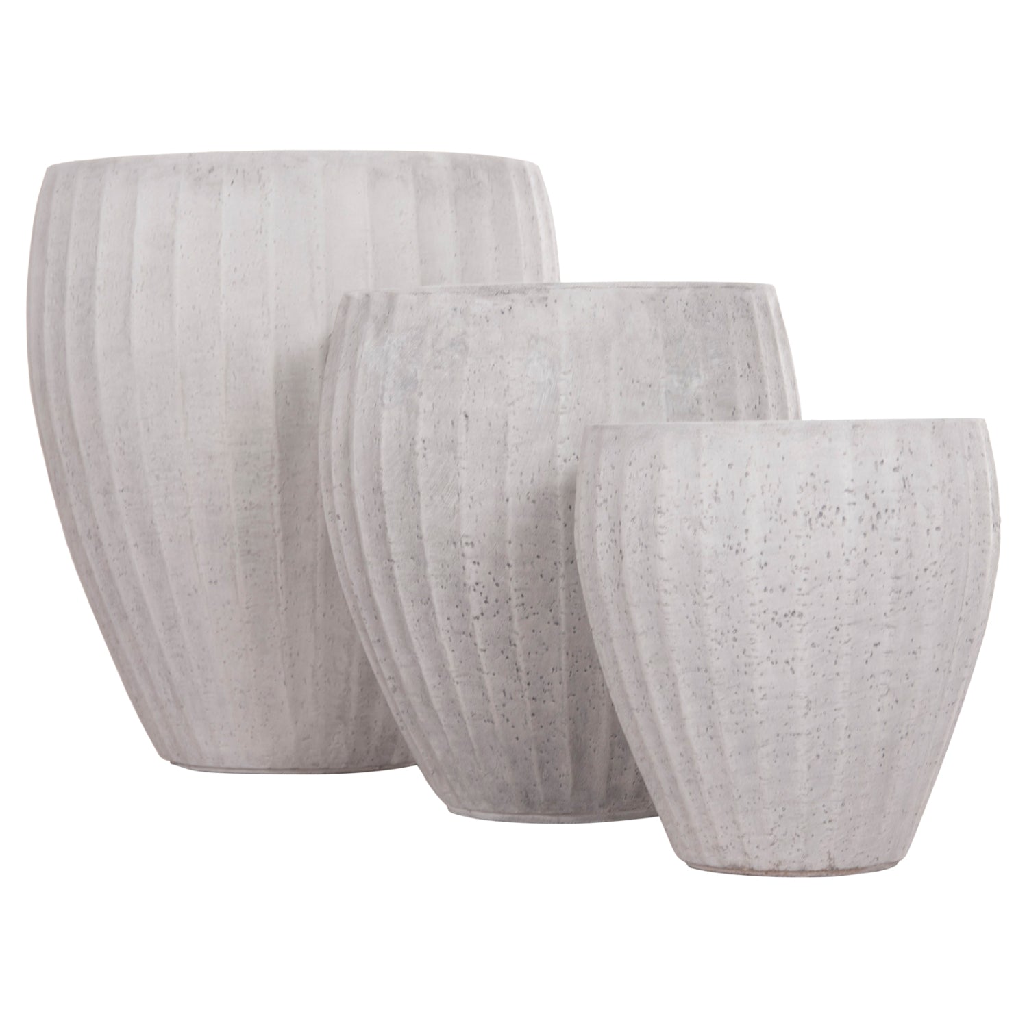 Комплект саксии от 3броя цвят цимент