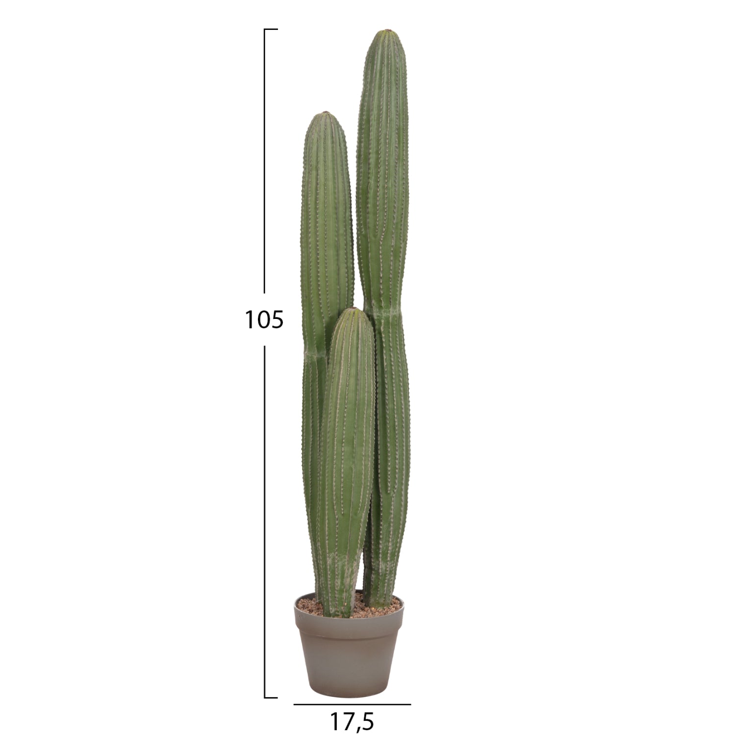 Декоративен синтетичен кактус със саксия φ17.5x105см.