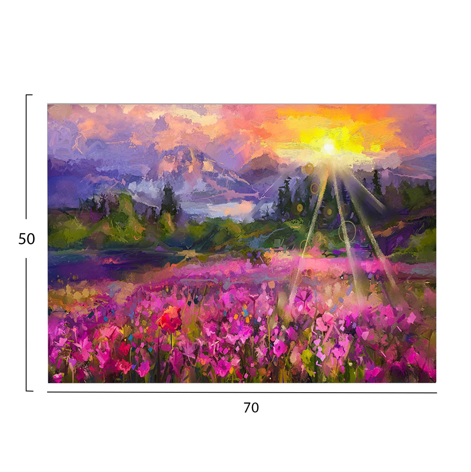 Стенна картина серия GOBI  отпечатано платно 70x3(дебелина)x50cm.