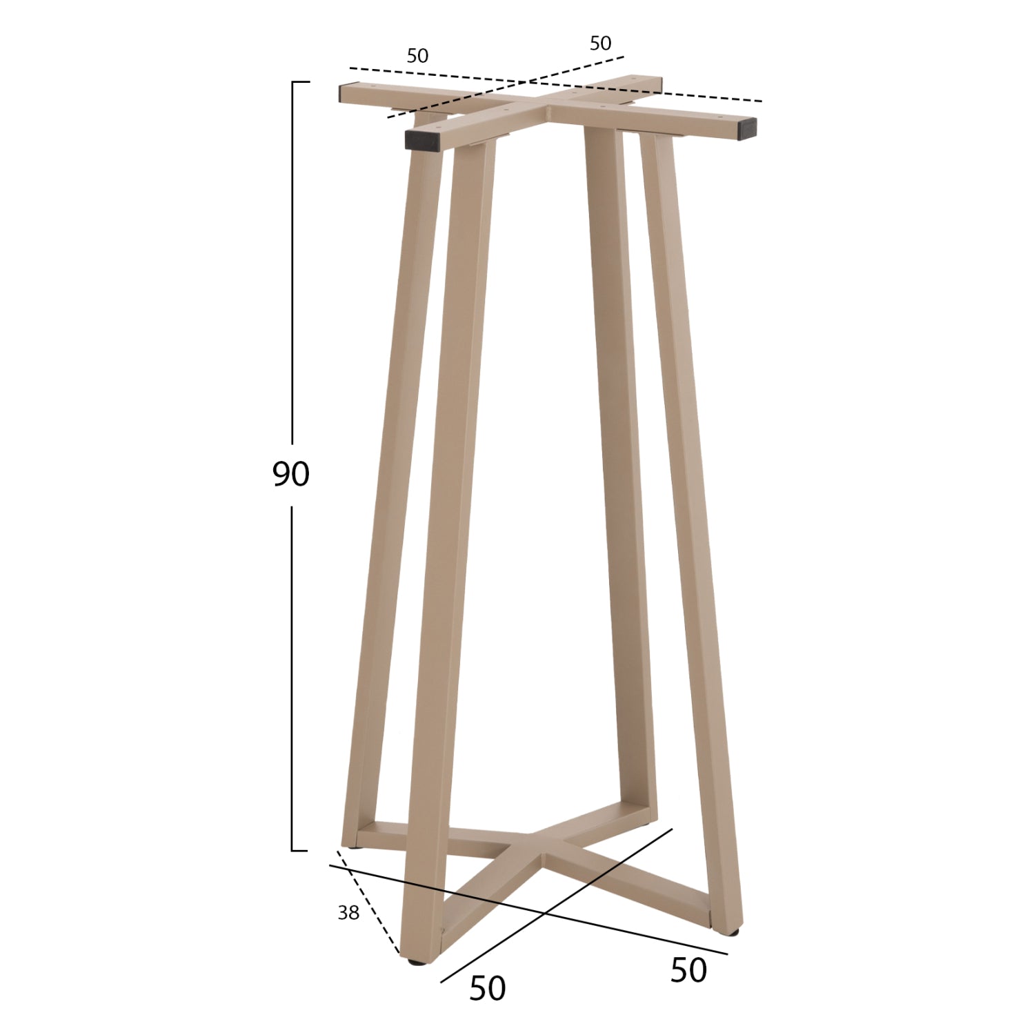 Основа за  бар маса 477.25 /  капучино метална 50x50x89см.