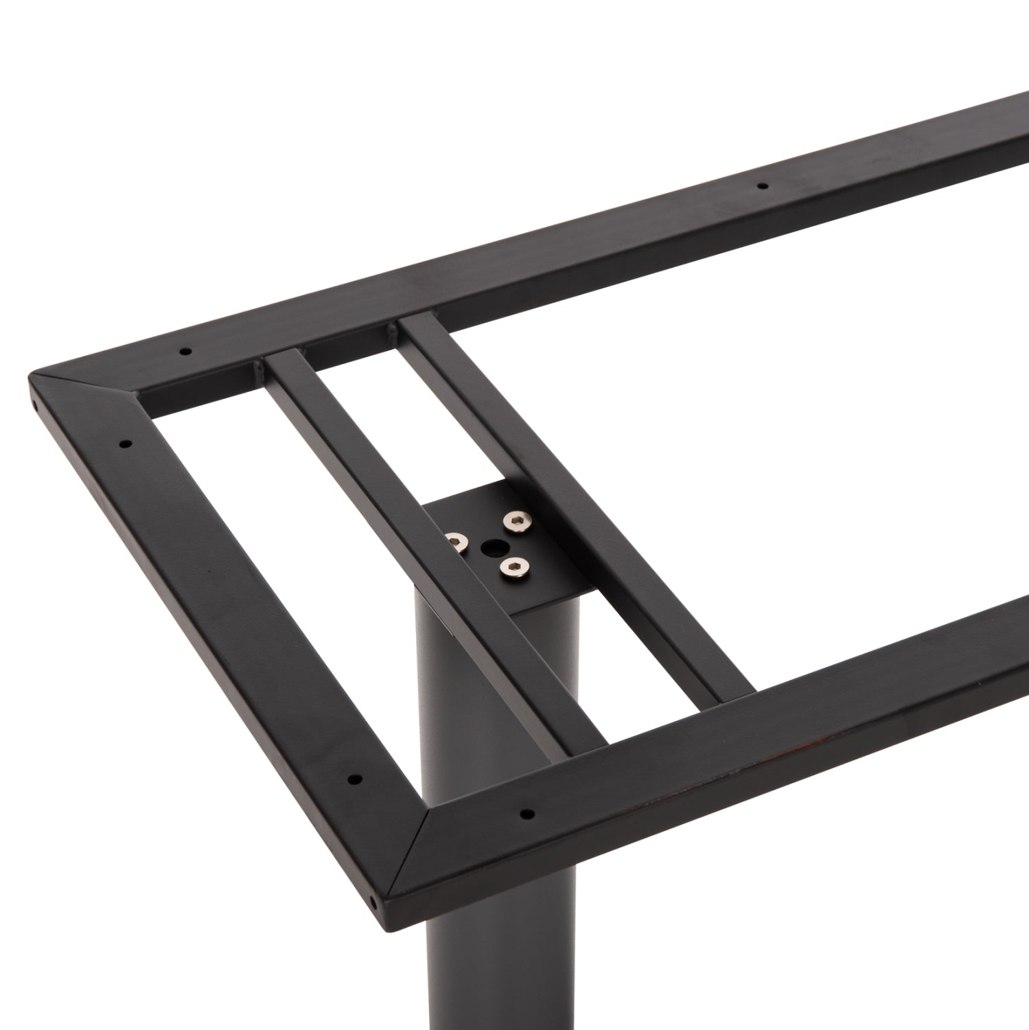 Двойна метална основа за бар маса 478.20/сив мат средна височина, 40x80x90 см