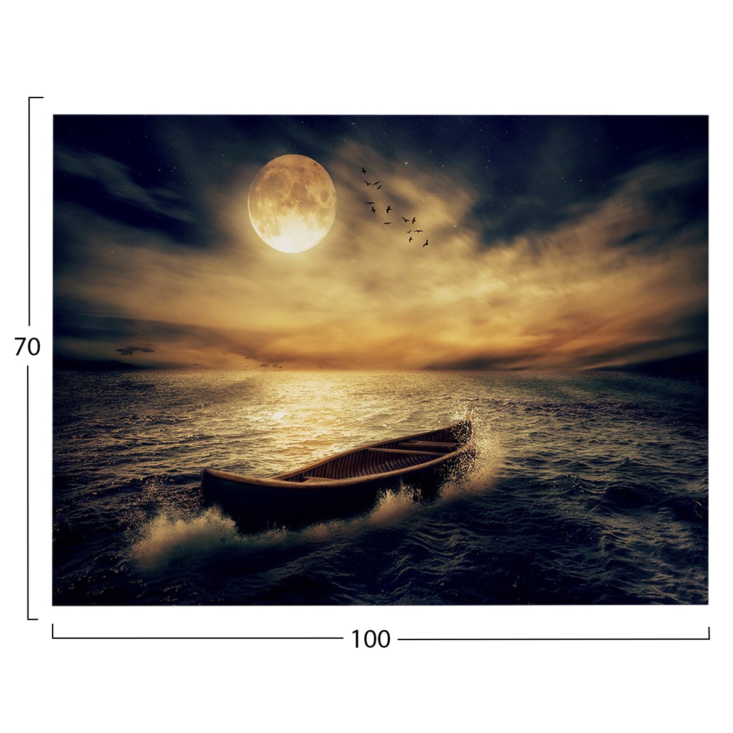 Стенна картина GOBI отпечатано платно 100x3(дебелина)x70cm.