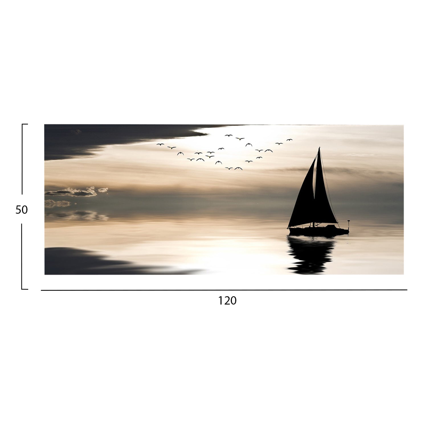 Стенна картина серия GOBI отпечатано платно 120x3(дебелина)x50cm.