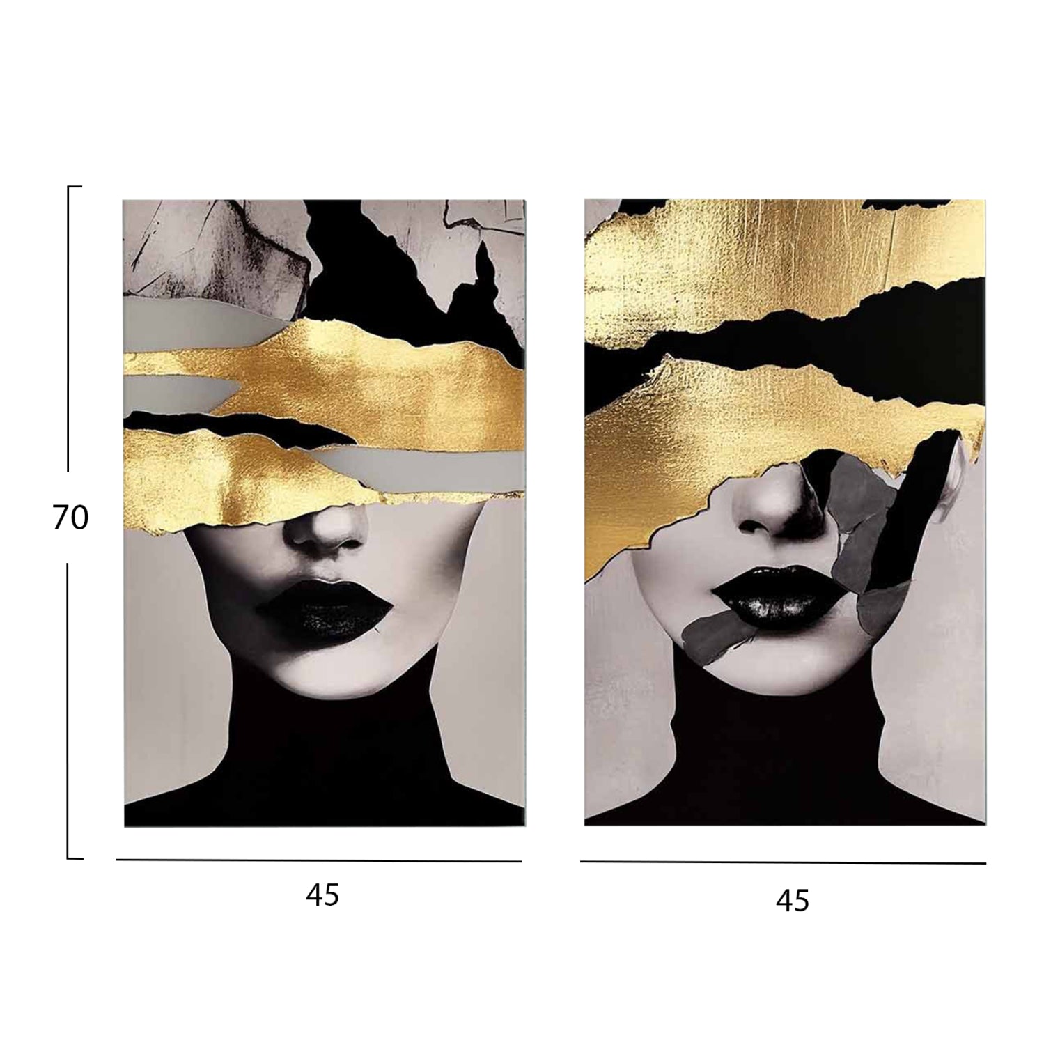 Стенни картини 2бр. серия GOBI  отпечатано платно 45x2.8(дебелина)x70cm.(x2)