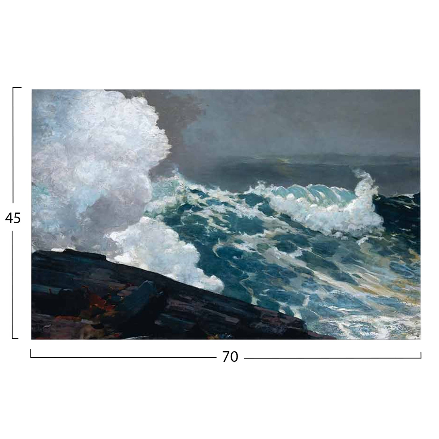 Стенна картина серия  GOBI отпечатано платно 70x3(дебелина)x45ycm.