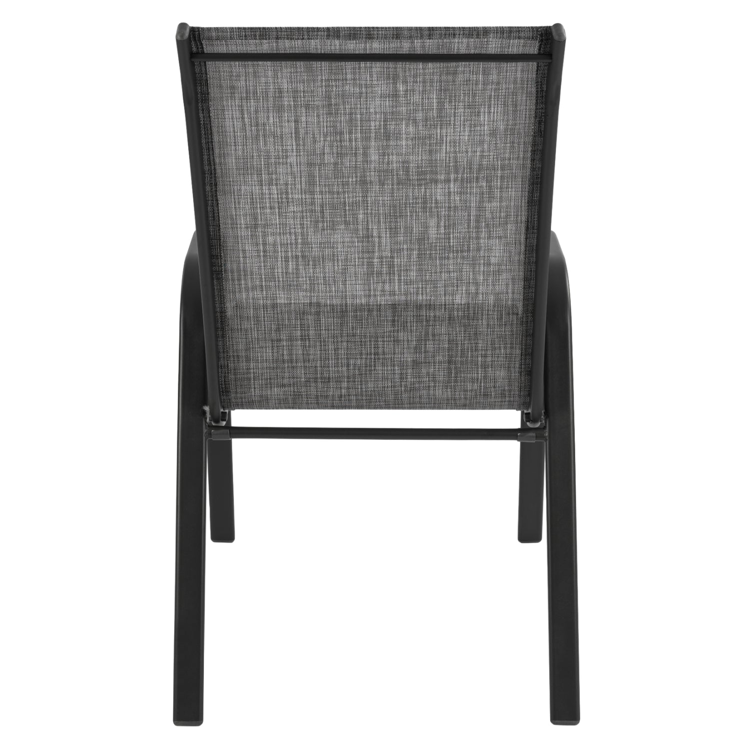 Градински стол LEON КГ5000.01 метален сив с текстил сив 54x70x93см