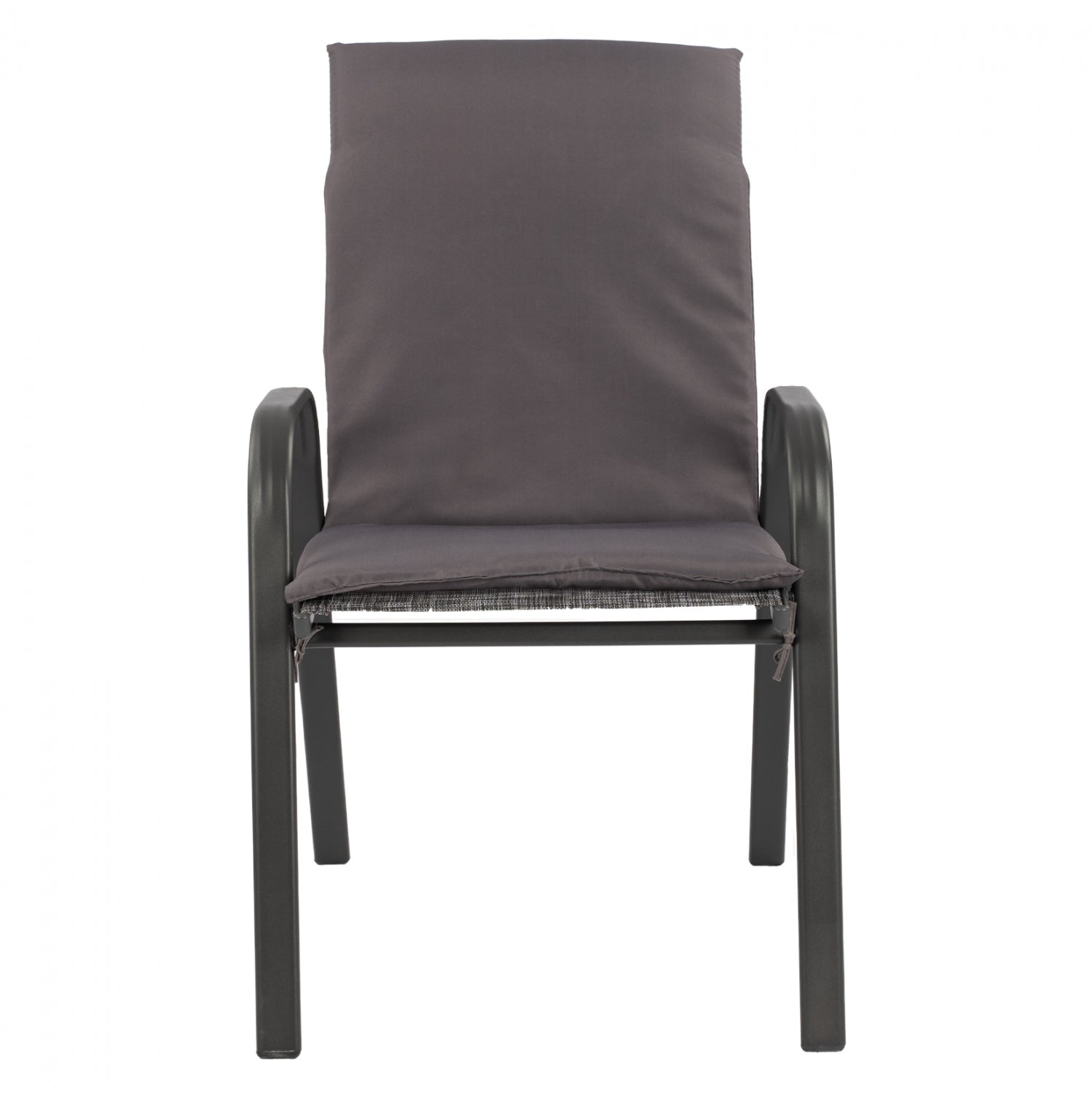 Фотьойл Leon, метален, сив, със сива възглавница, КГ1057301, 54x70x93 см