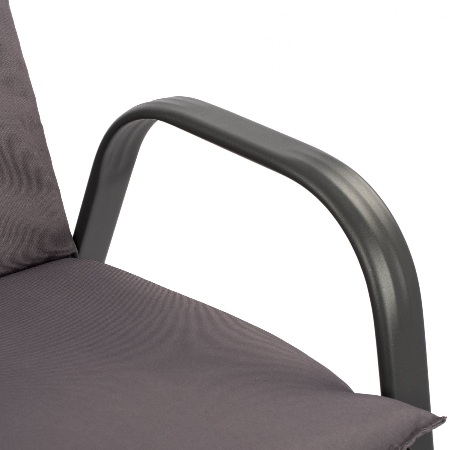 Фотьойл Leon, метален, сив, със сива възглавница, КГ1057301, 54x70x93 см