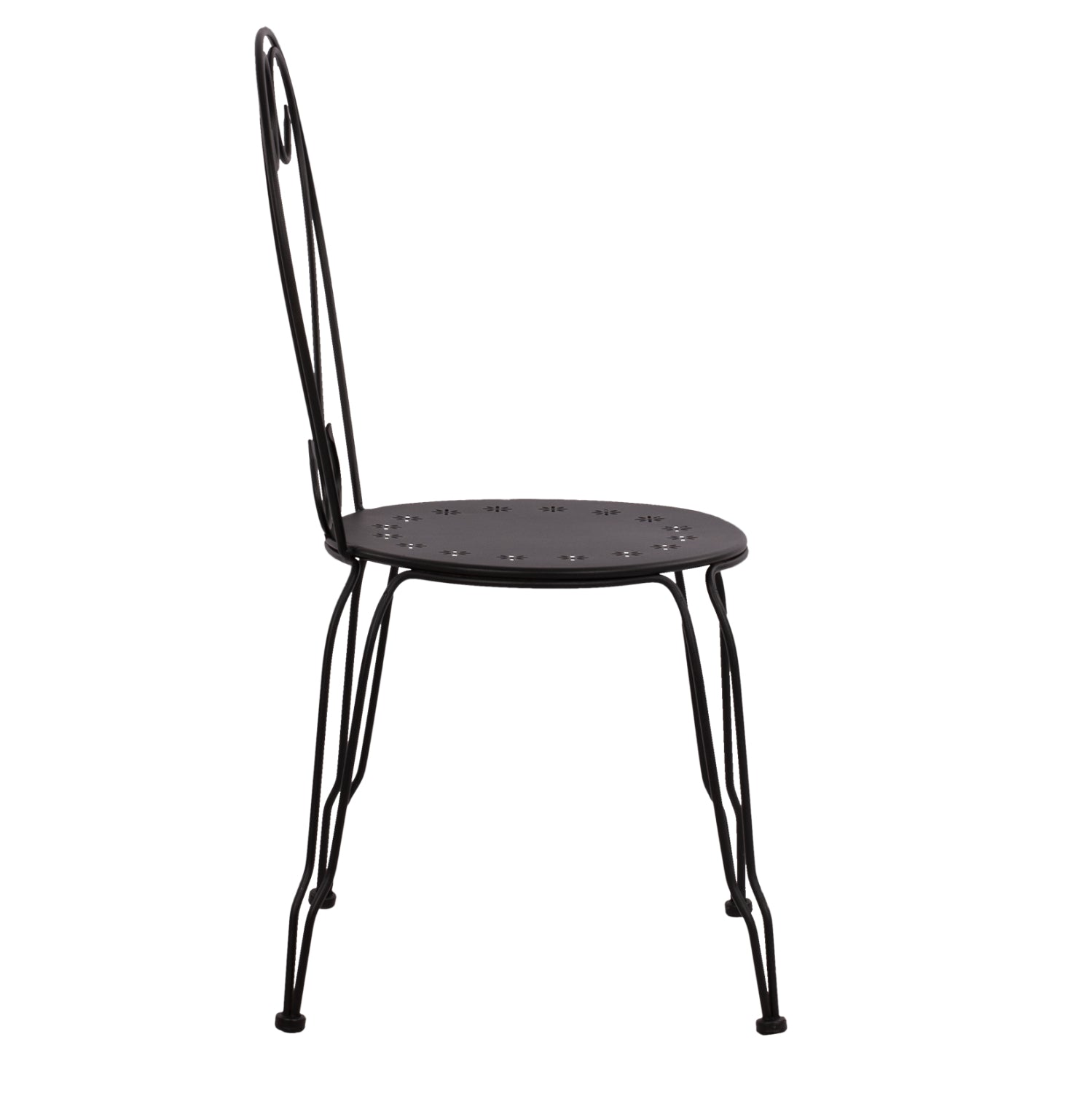 Стол метален AMORE  черен цвят 42x48x90