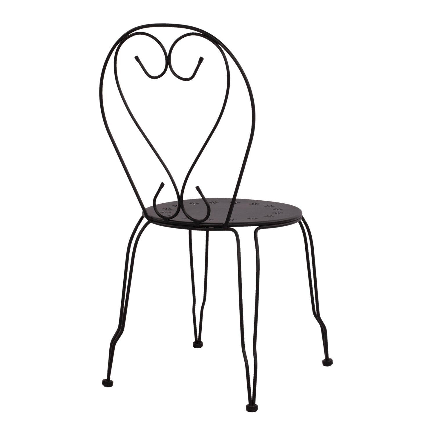 Стол метален AMORE  черен цвят 42x48x90