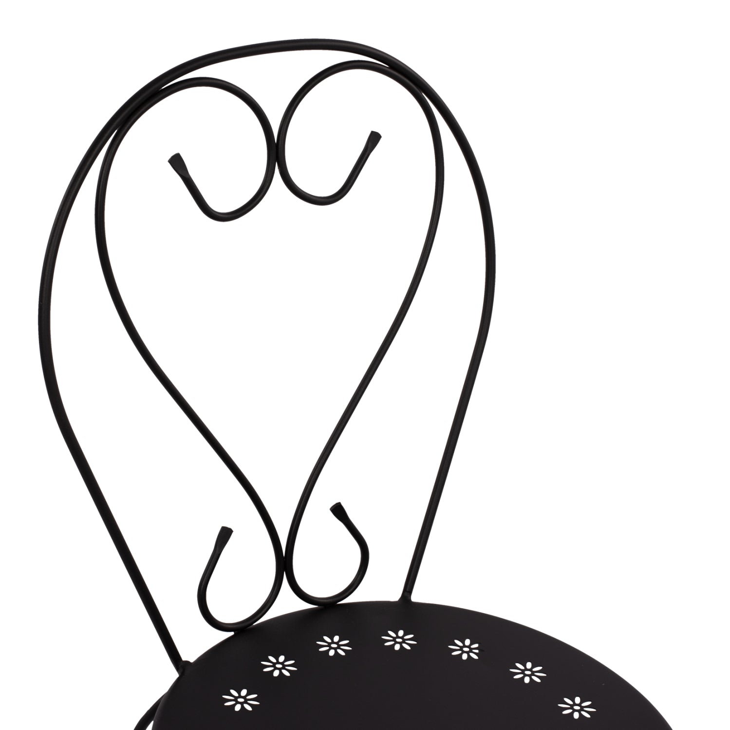 Стол метален AMORE  черен цвят 42x48x90