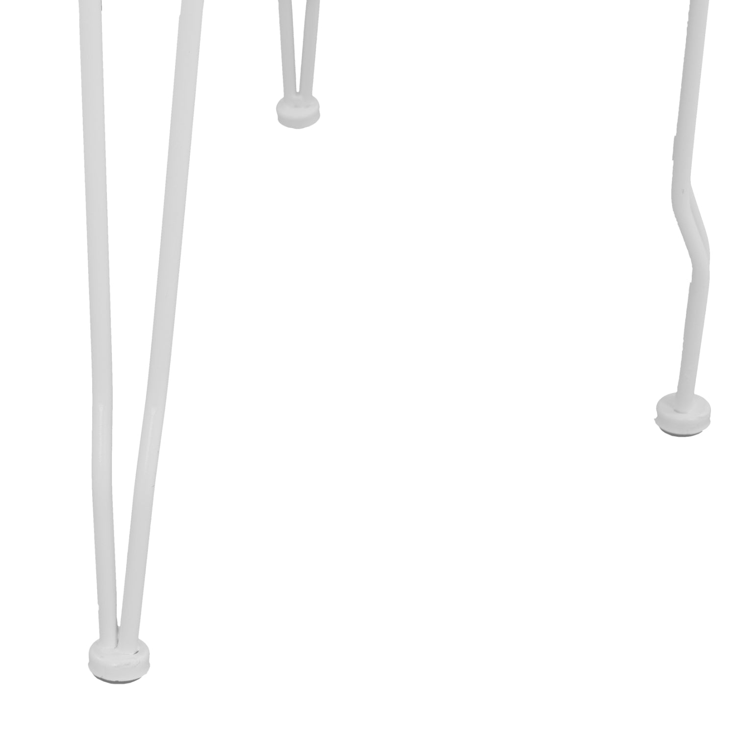 Стол метален AMORE бял цвят 42x48x90