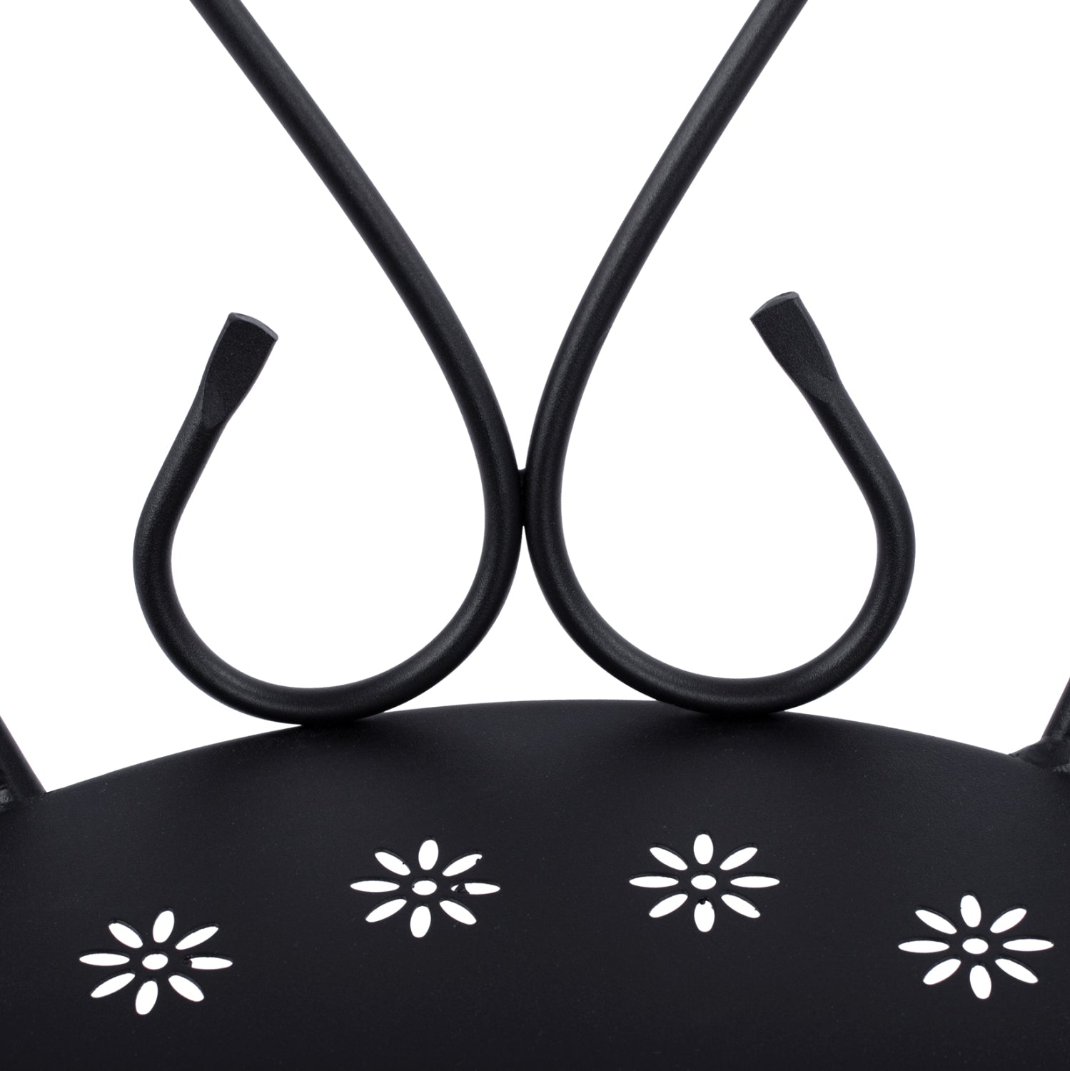 Стол  метален AMORE черен цвят  49x48x90