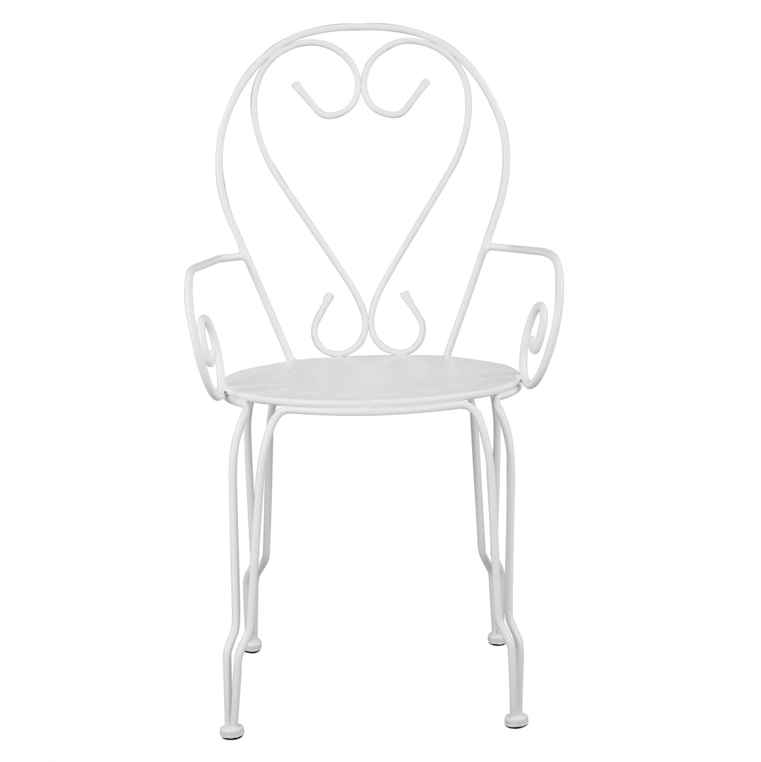 Стол метален AMORE   бял цвят 49x48x90