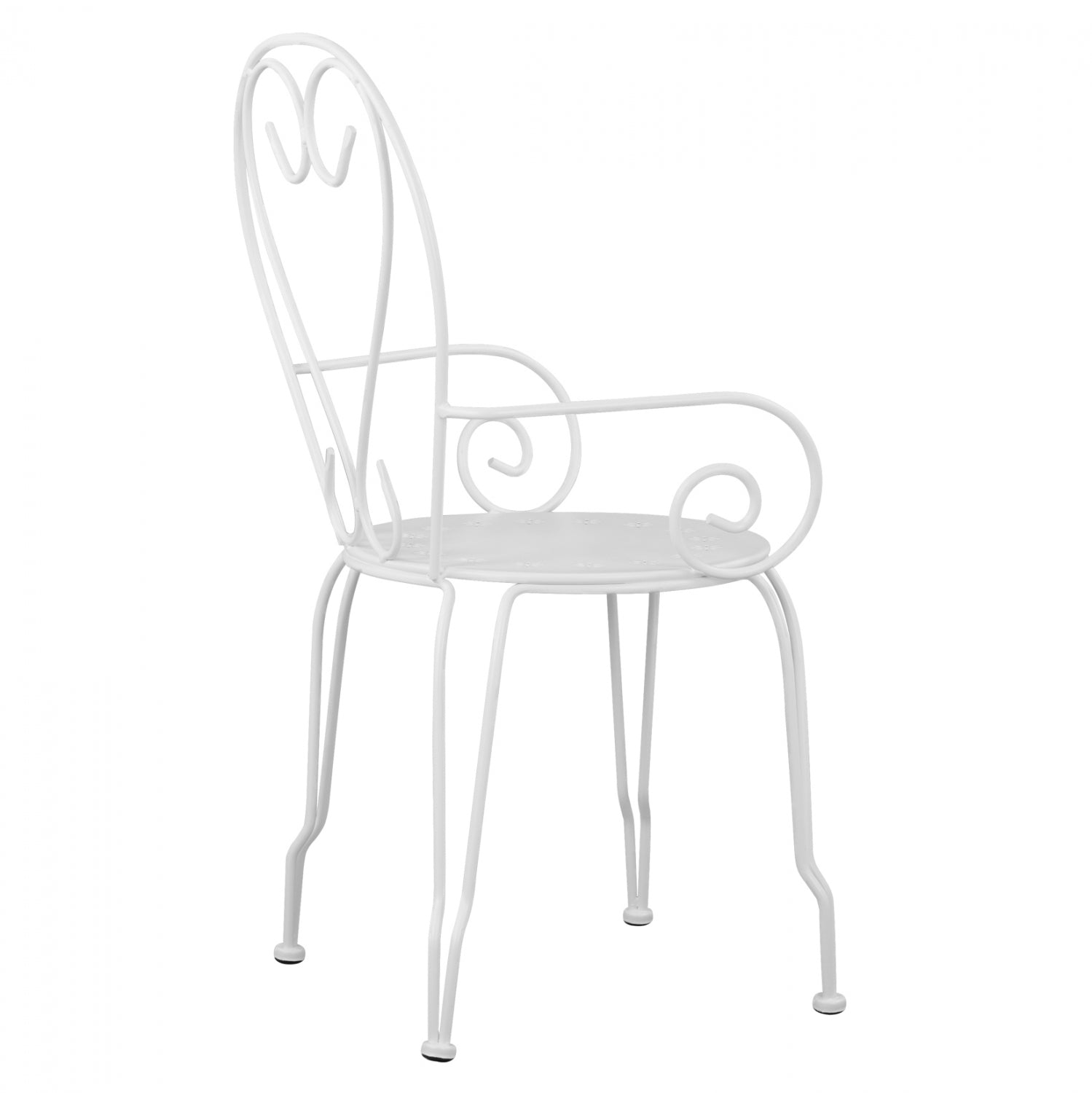 Стол метален AMORE   бял цвят 49x48x90